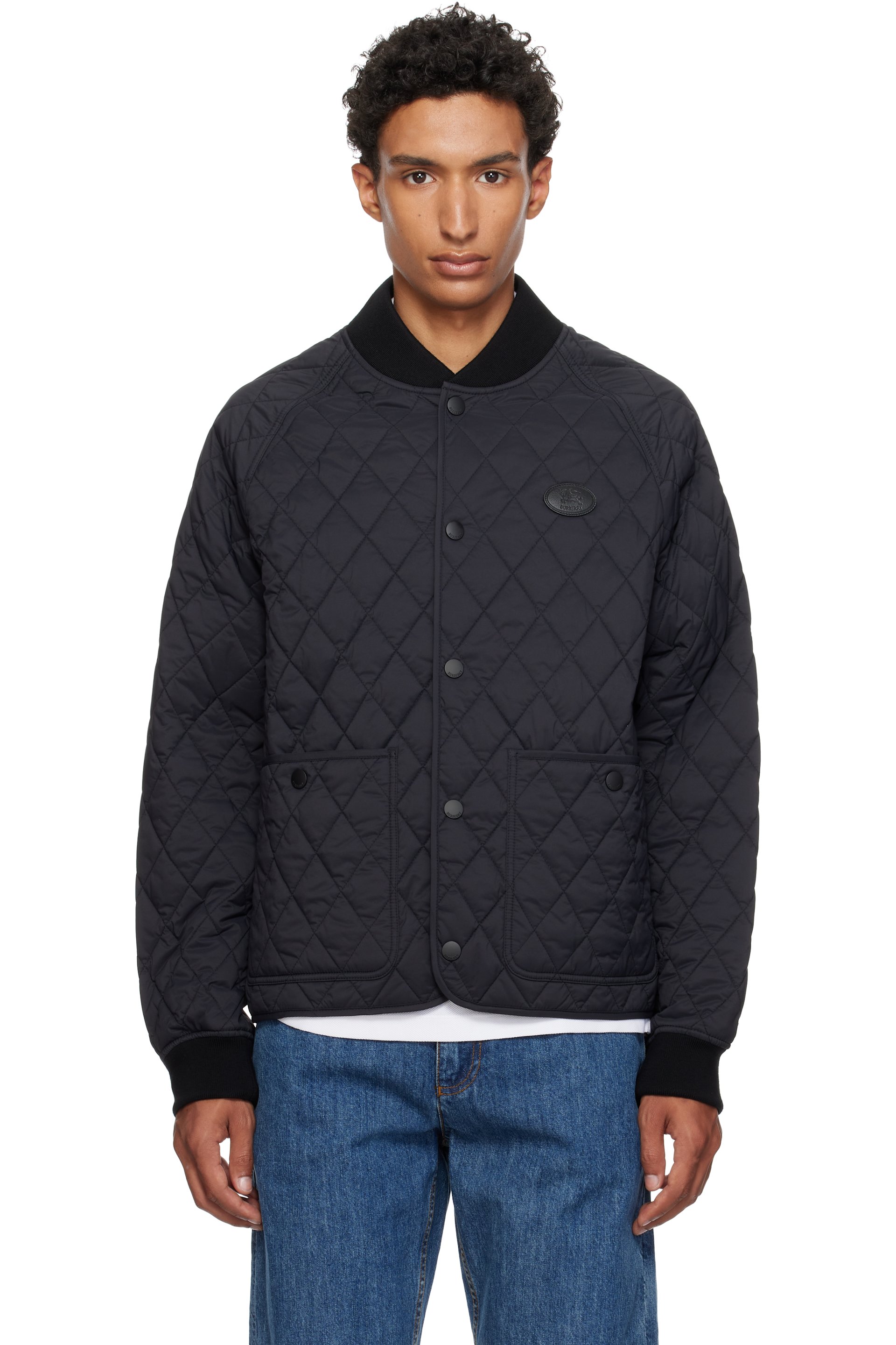 Burberry - Blouson matelassé noir en nylon
