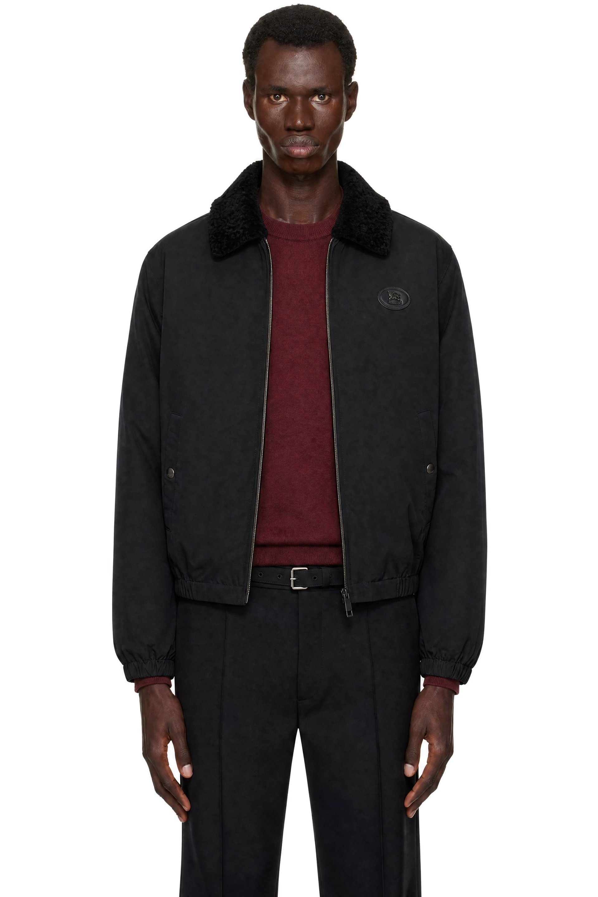 Burberry - Black Nylon Cotton Farnborough Down Aviator Jacket
