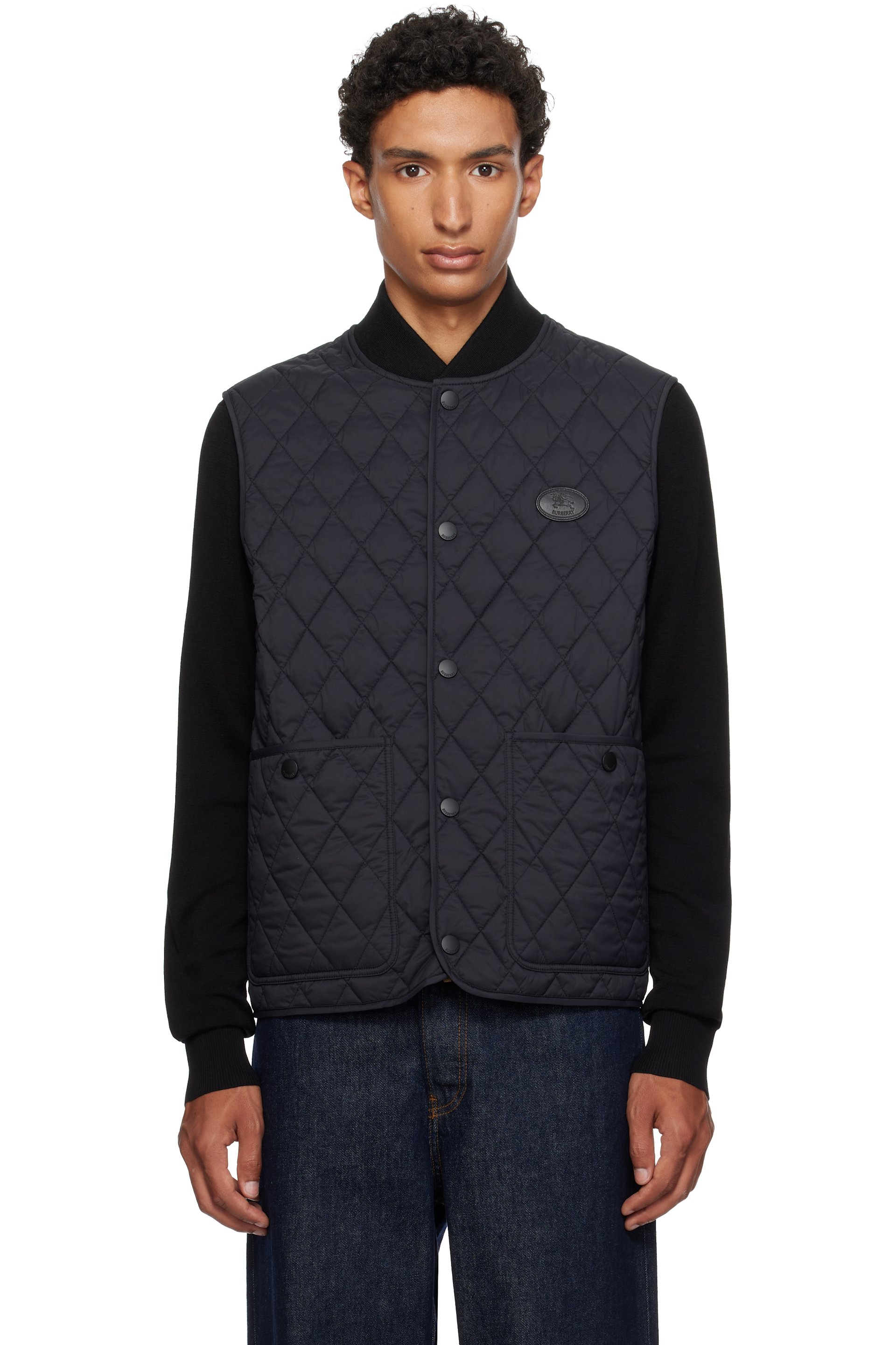 Burberry - Veste matelassée noire en nylon
