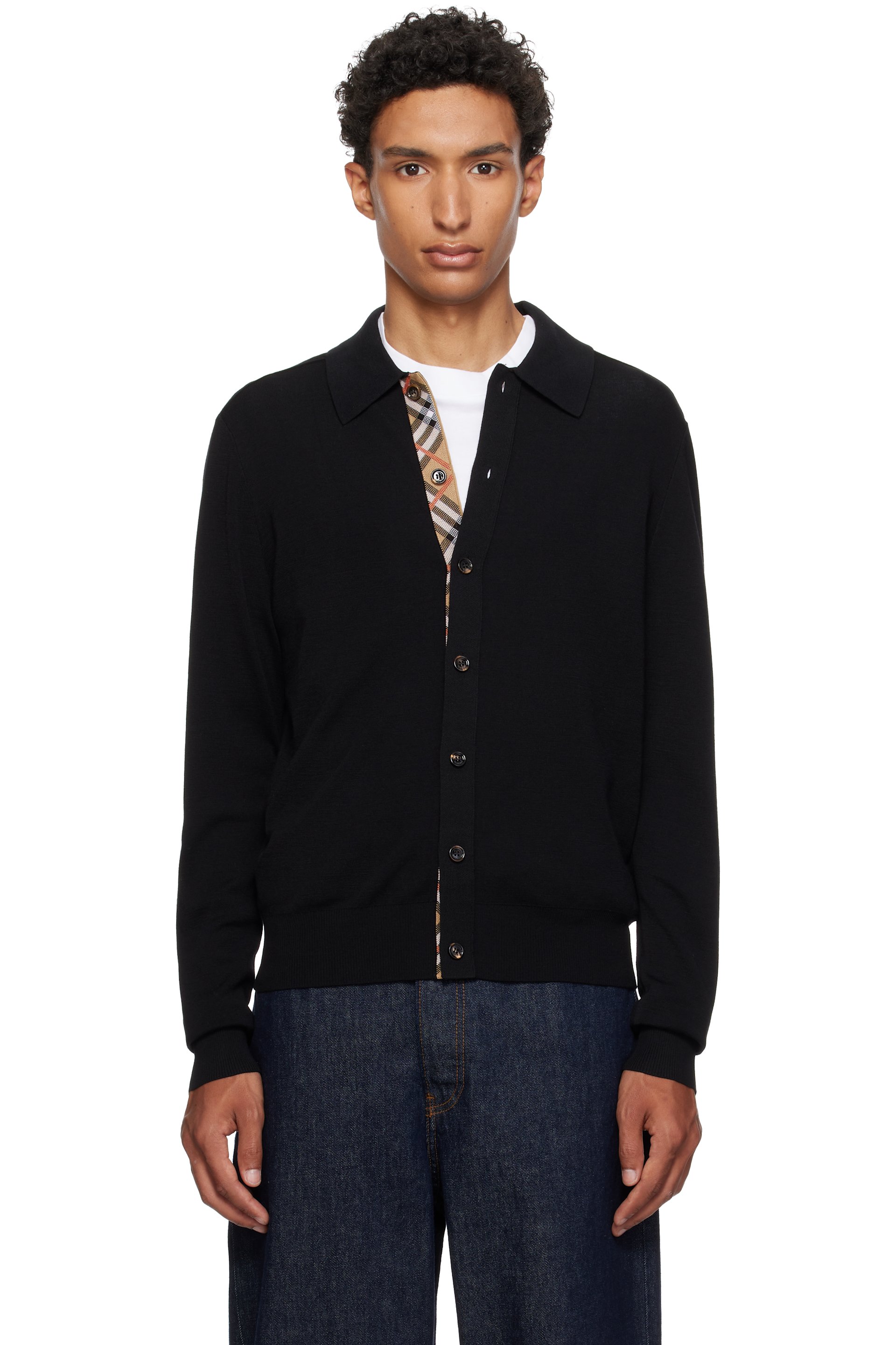 Burberry - Cardigan noir en laine