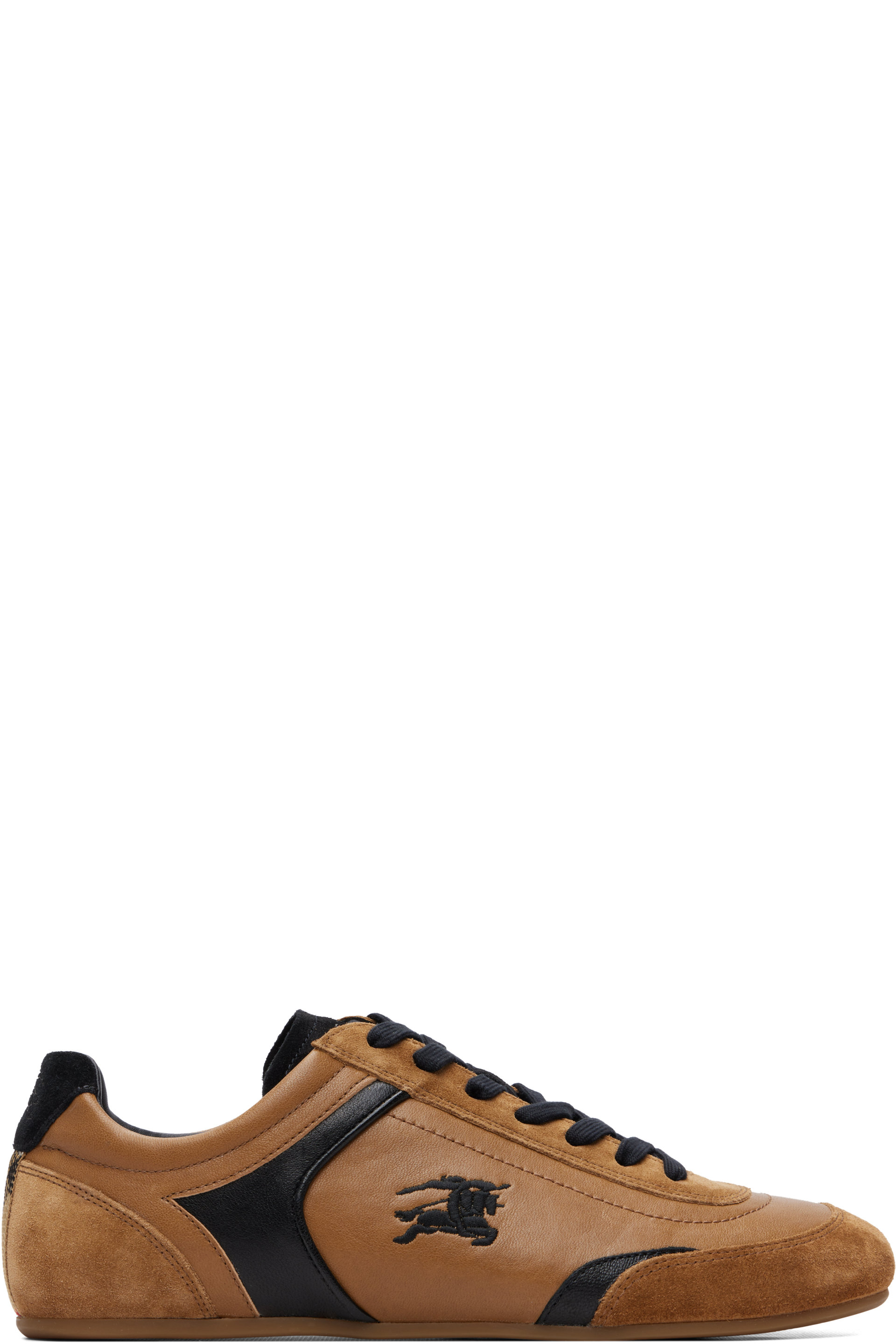 Burberry - Tan Leather Knight Sneakers