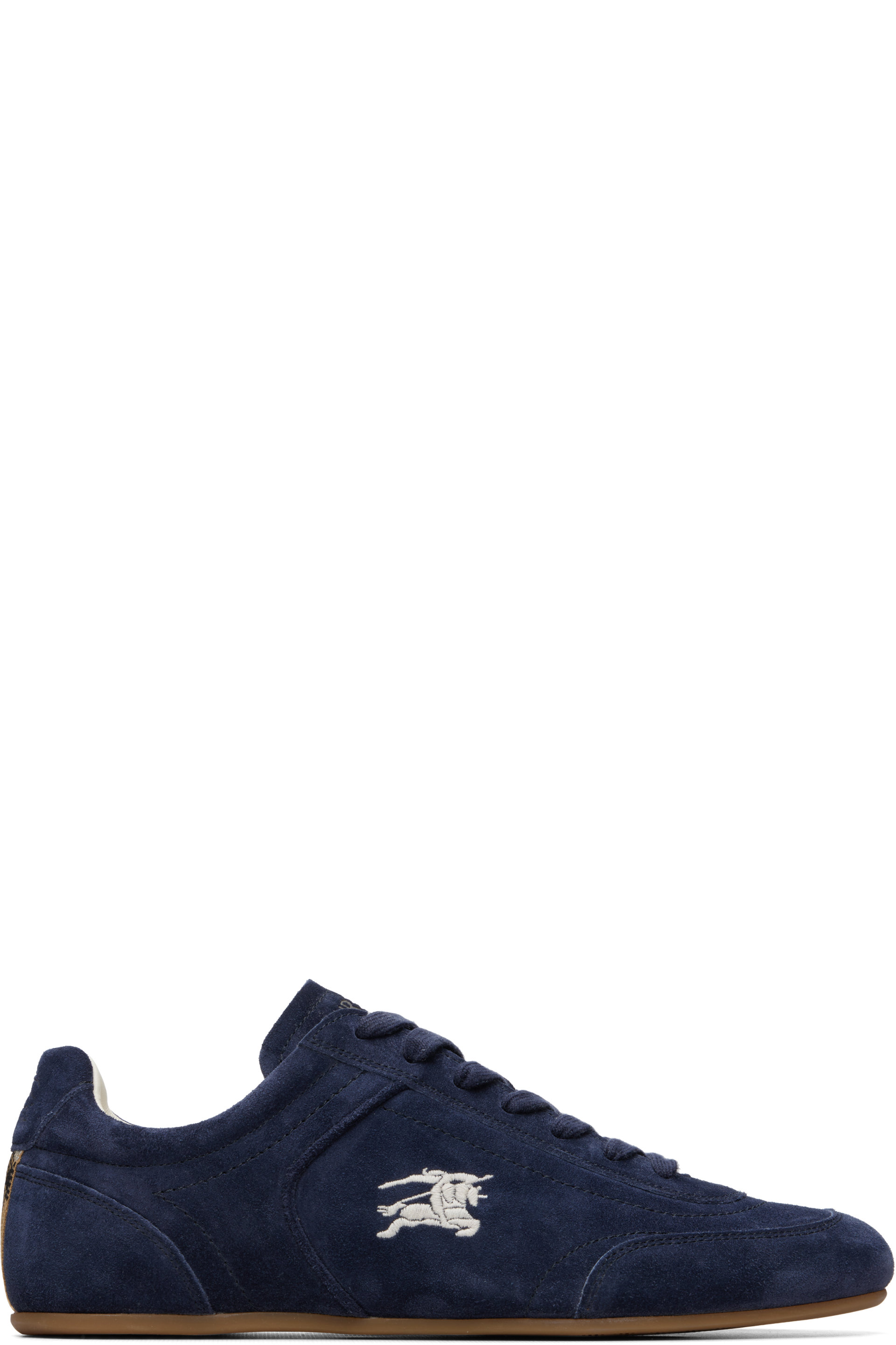 Burberry - 海军蓝 Suede Knight Runner 运动鞋