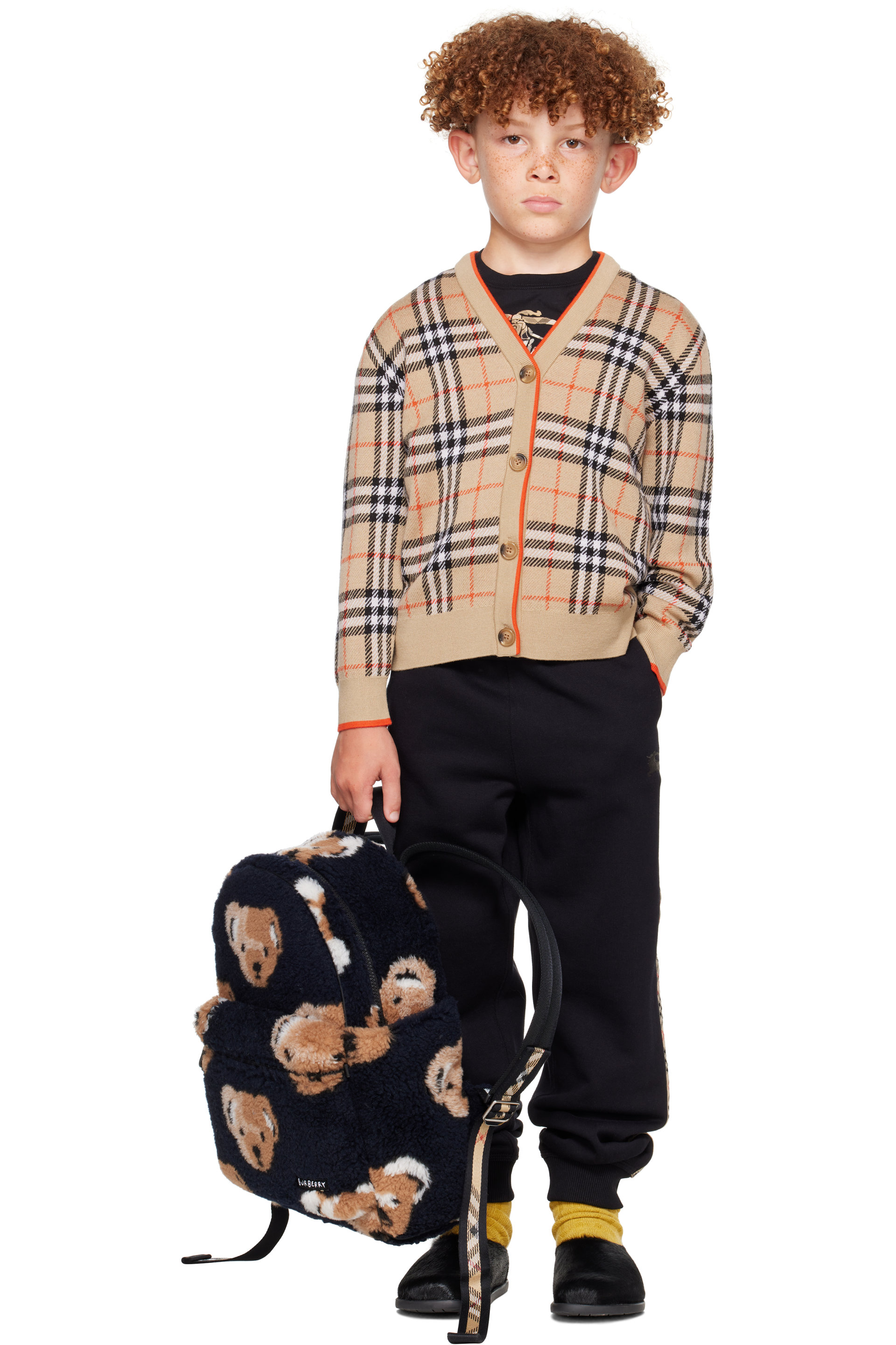 Burberry - 黑色 Thomas Bear 儿童双肩包
