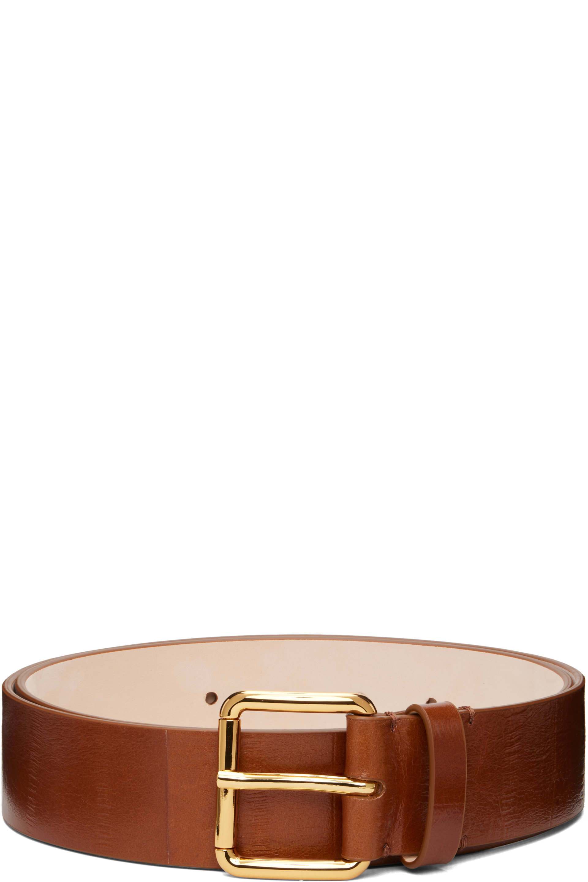Marni - Tan Creased Calfskin Belt