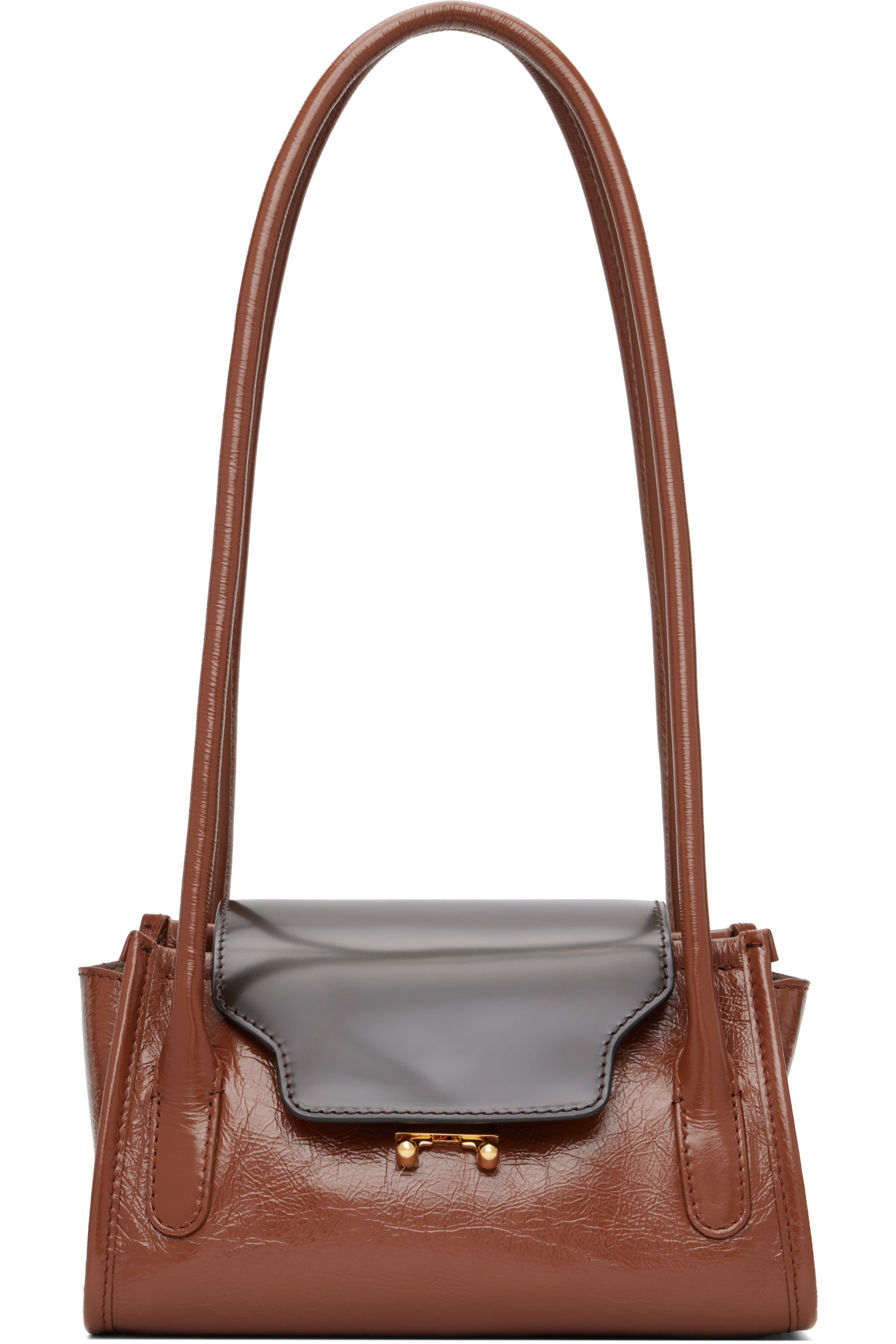 Marni - 棕色 Leather Trunkette 单肩包