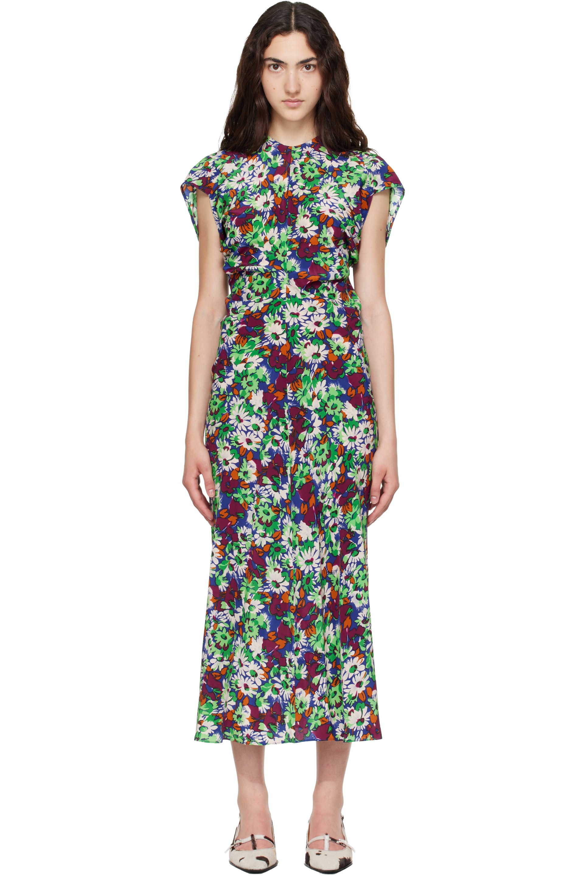Marni - Multicolor Florals Midi Dress