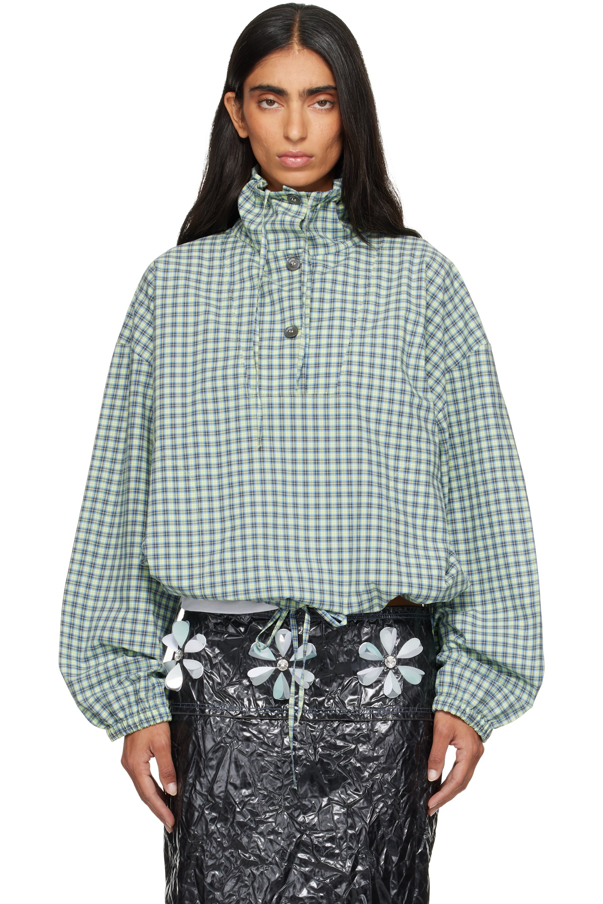 Marni - Green Checked Poplin Blouse