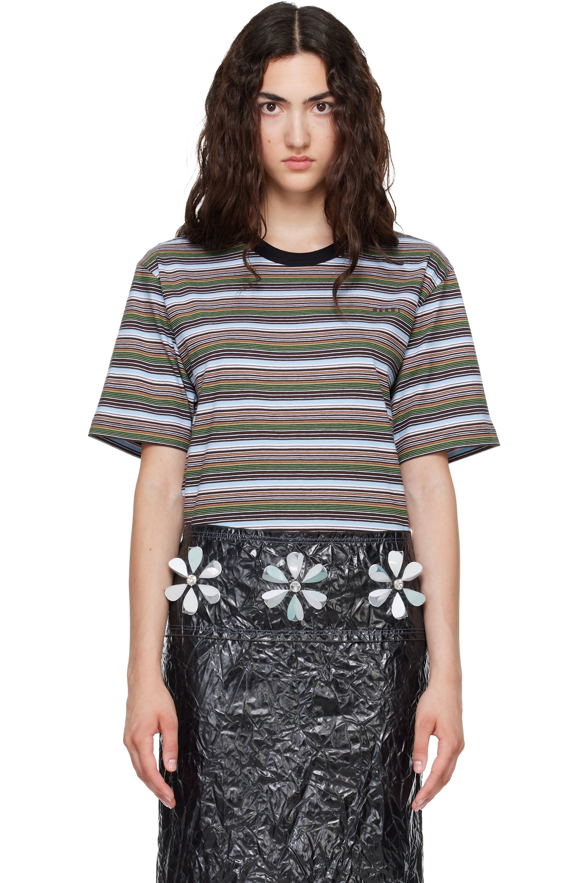 Marni - Multicolor Striped Cotton T-shirt