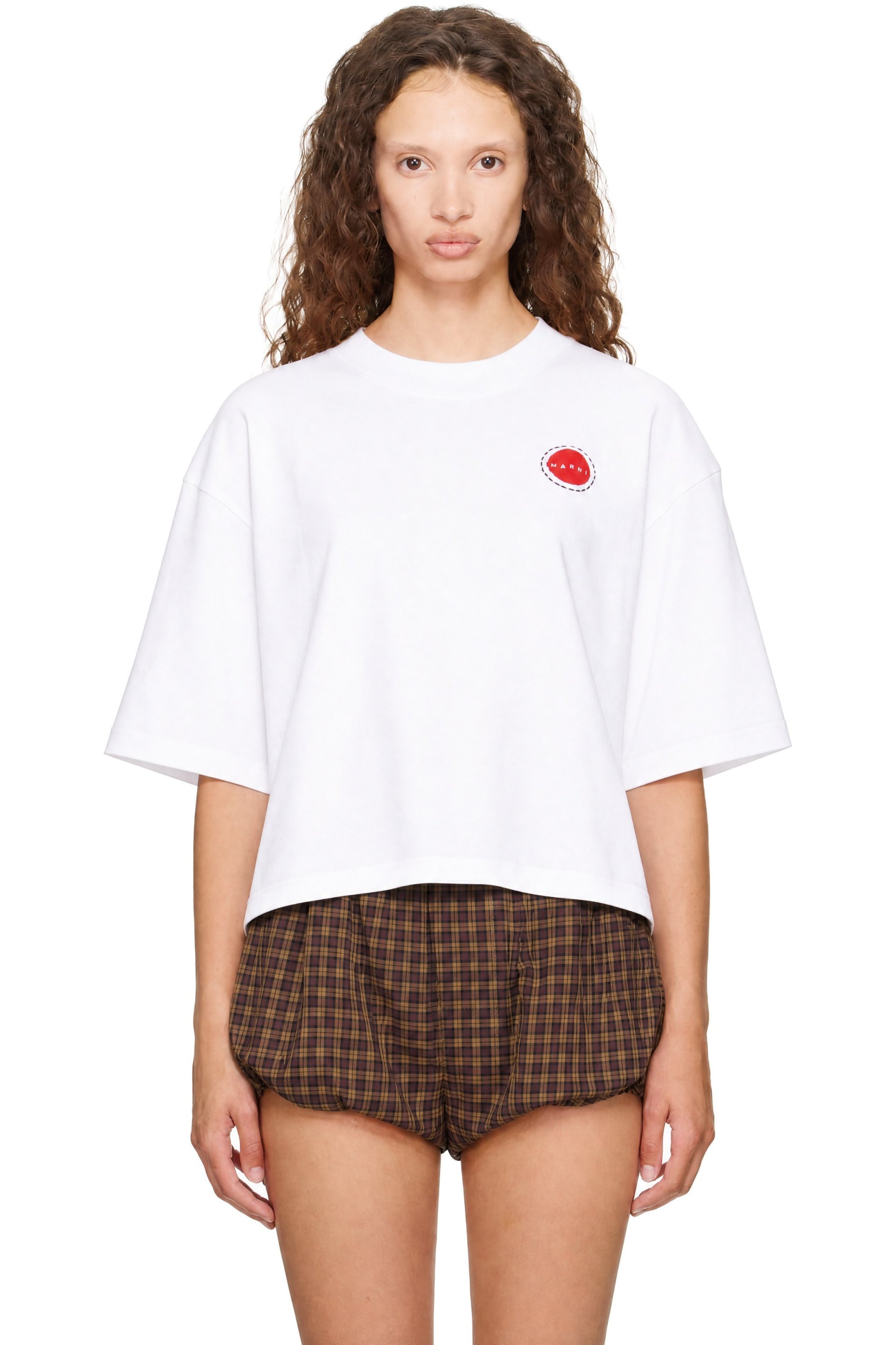 Marni - White Cropped T-shirt