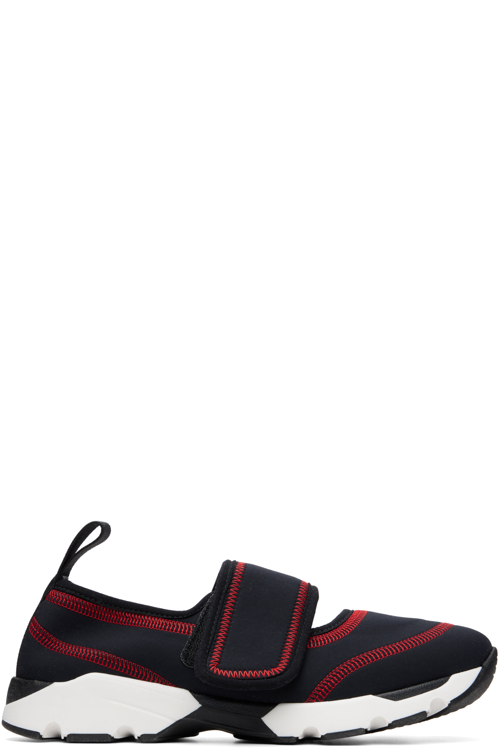 Marni - Black Lycra Mary-Jane Sneakers