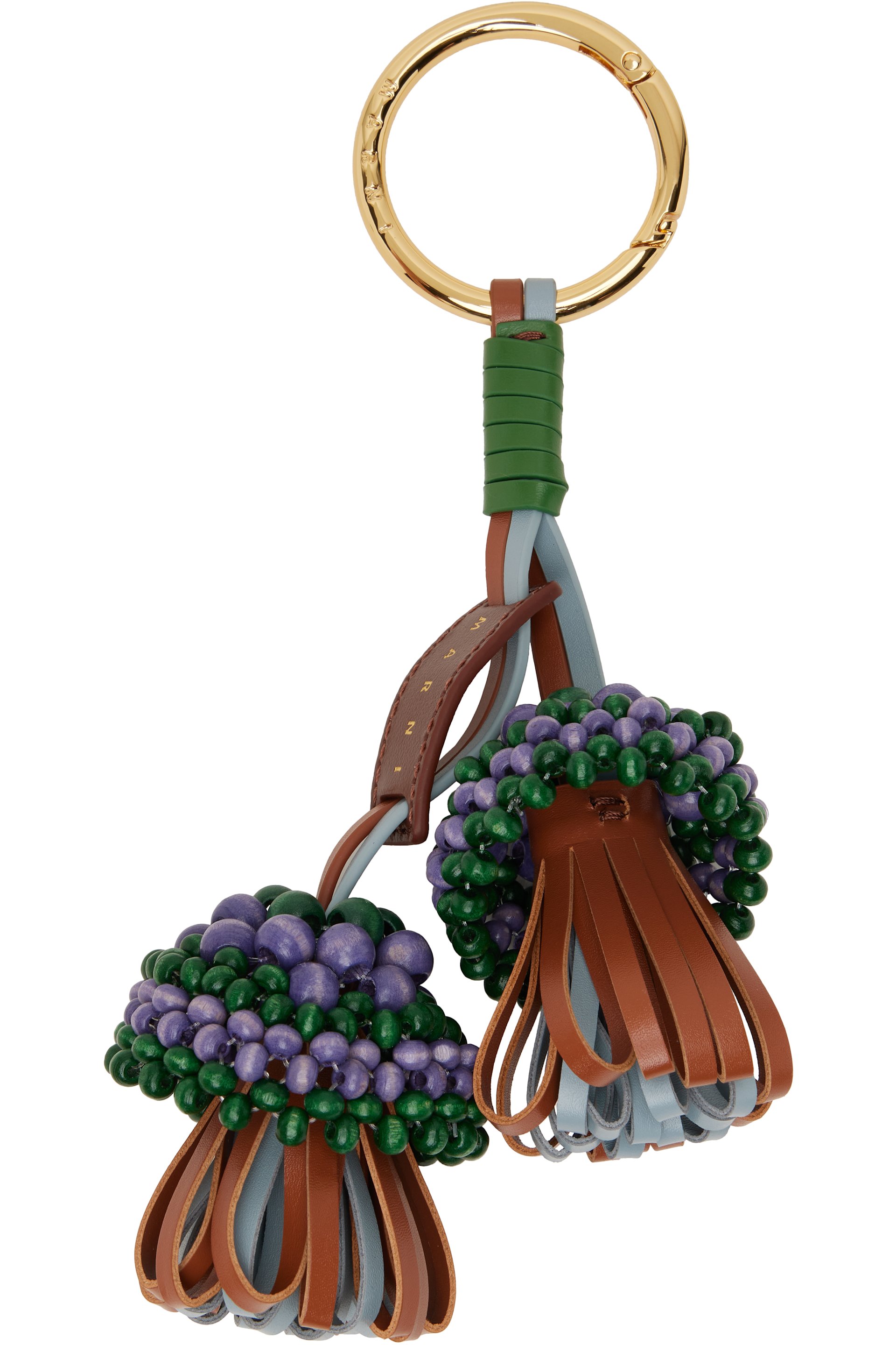 Marni - Brown & Blue Beaded Bag Charm