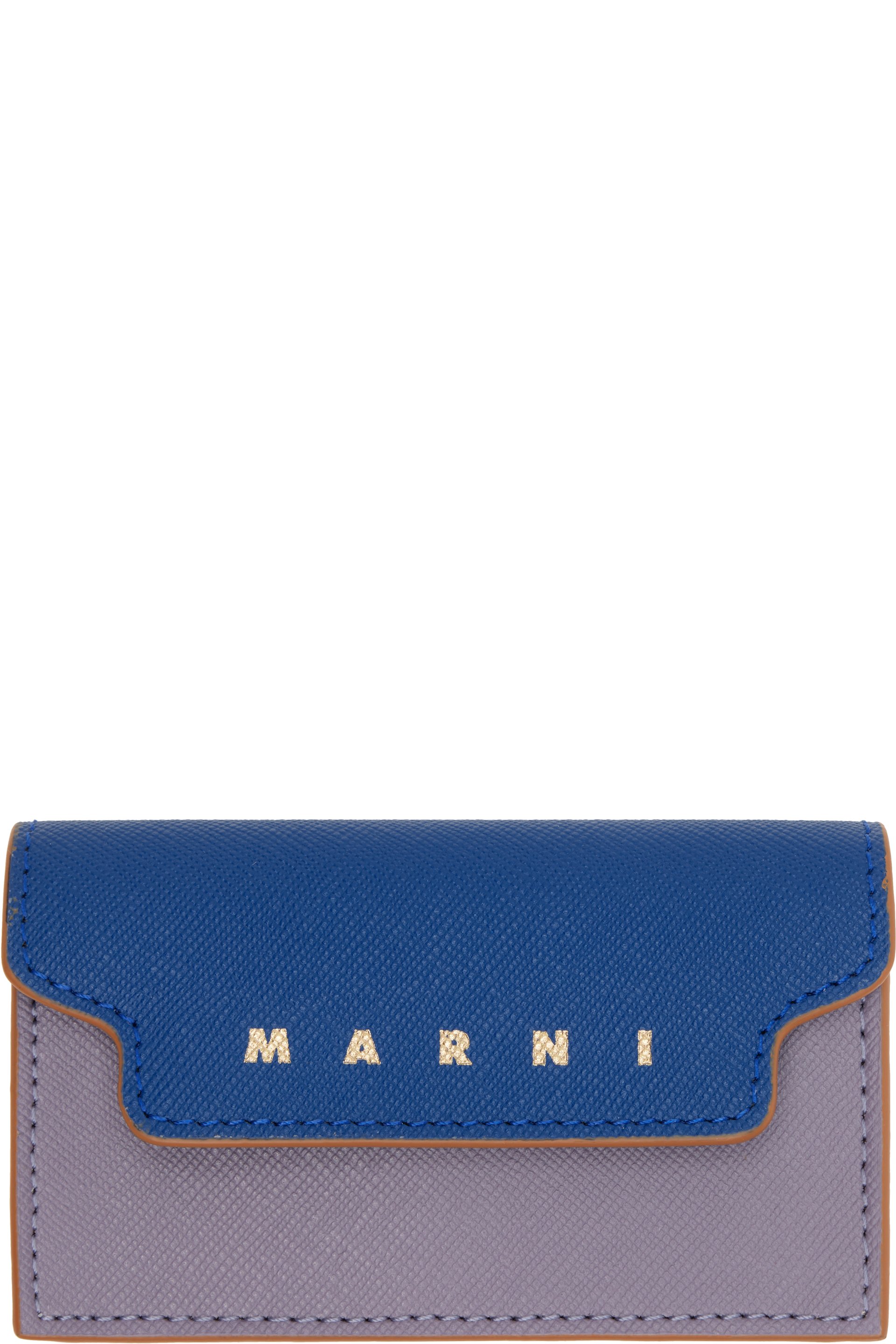Marni - Purple & Blue Saffiano Card Holder