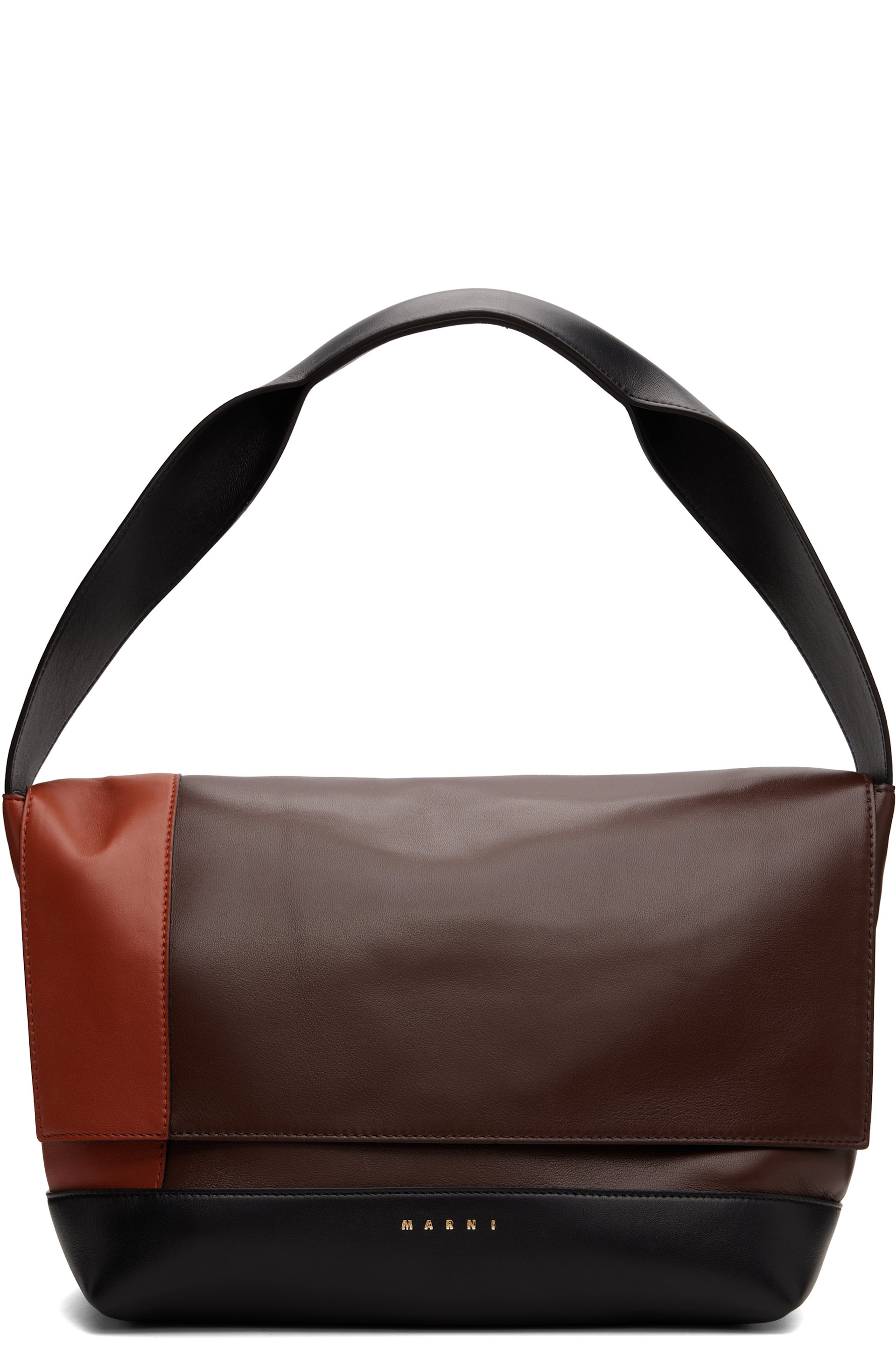Marni - Sac à main Pochette brun et orange