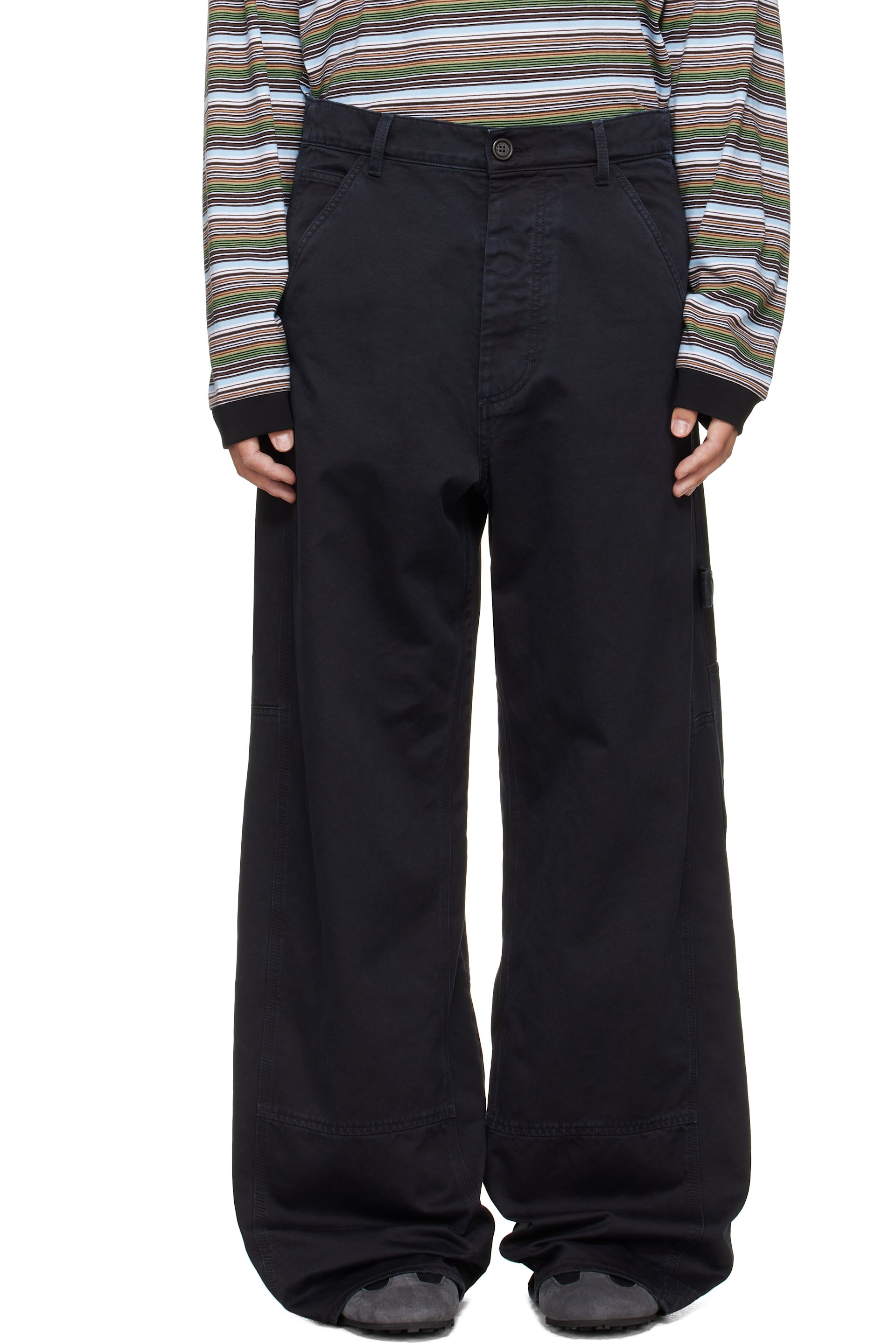 Marni - Pantalon noir à passant
