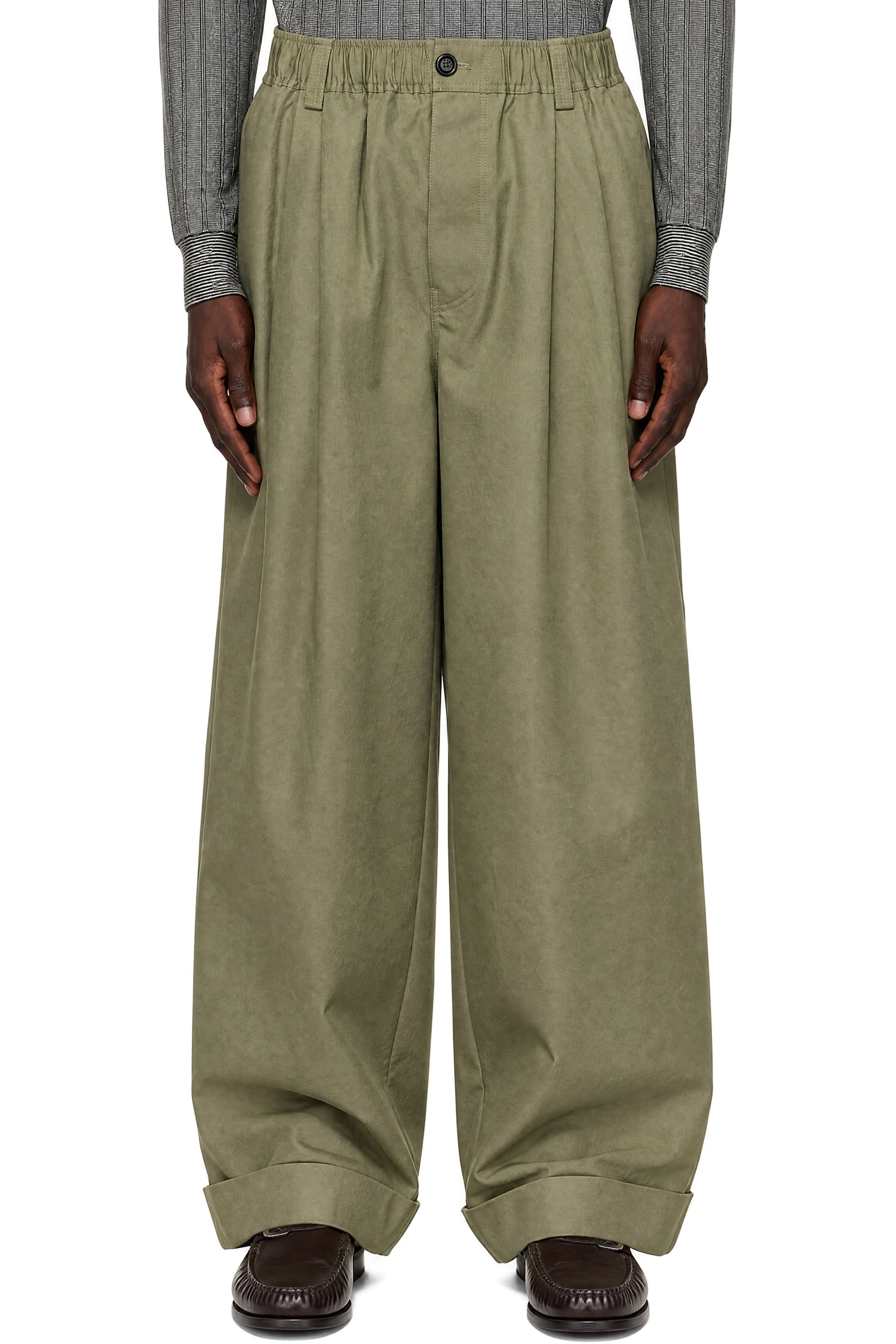 Marni - Green Canvas Trousers