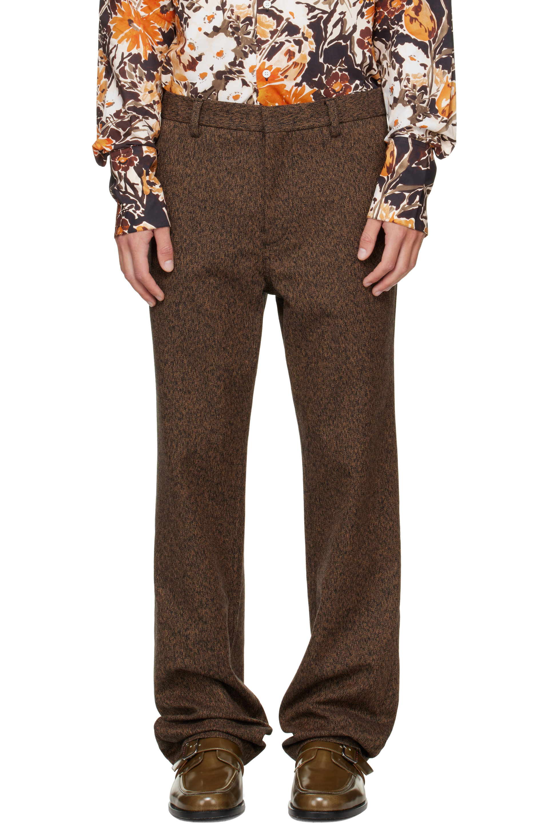 Marni - Pantalon brun à quatre poches