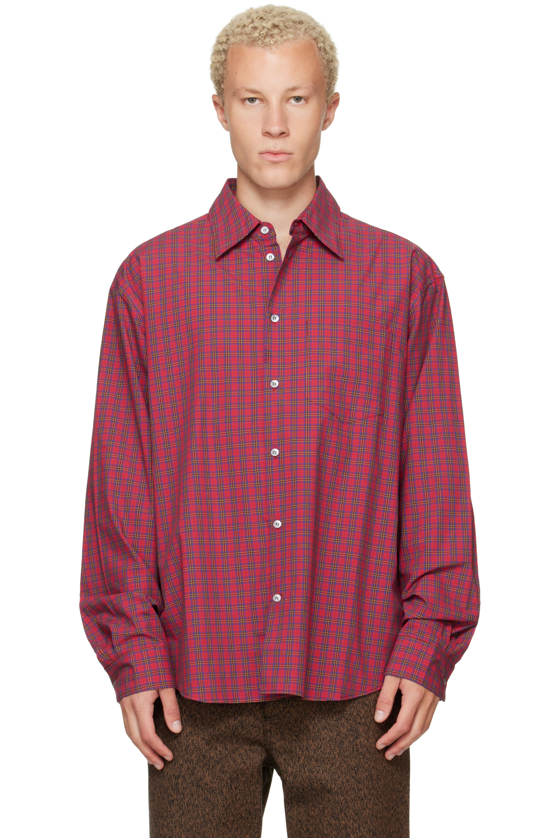 Marni - Chemise rouge à carreaux