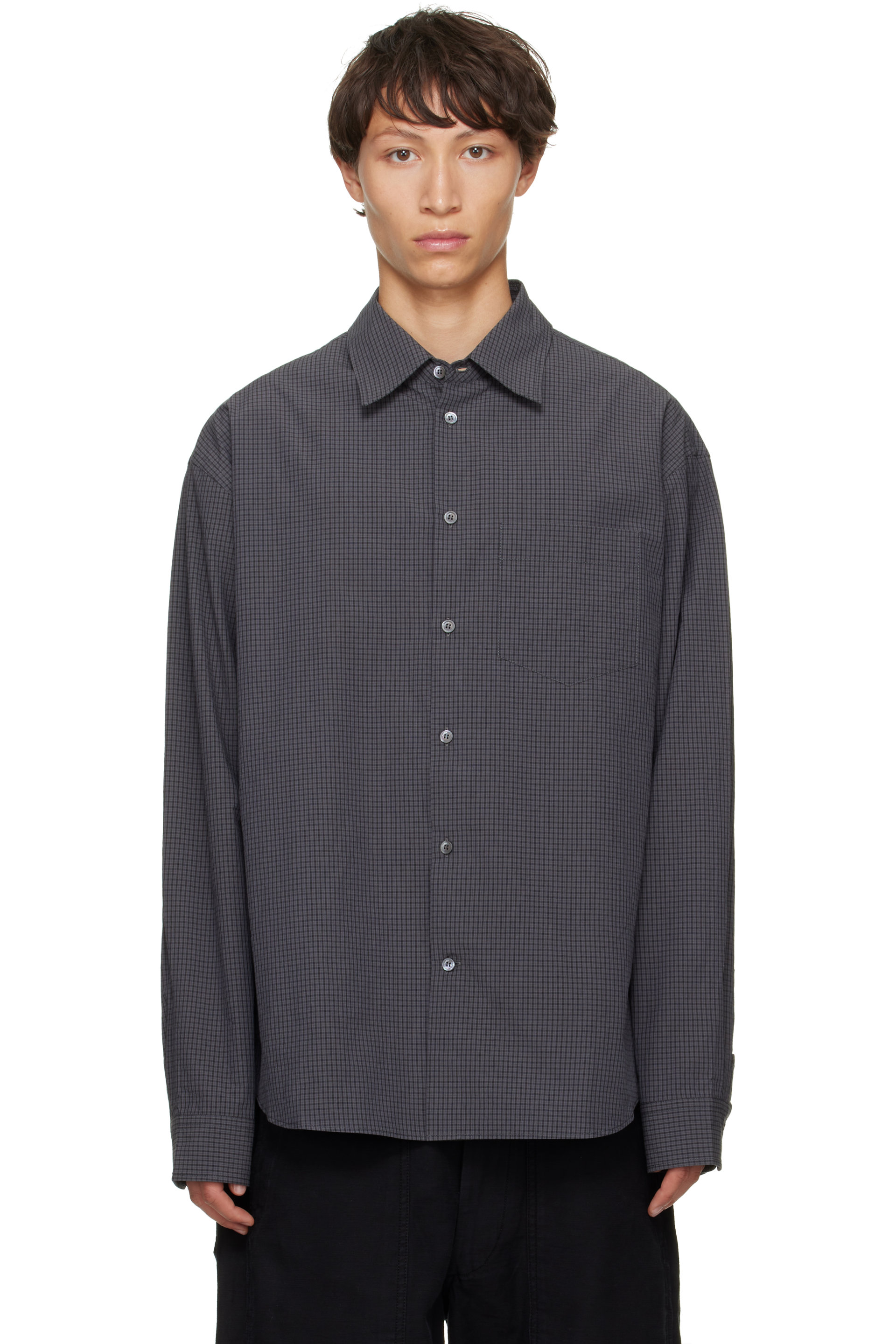 Marni - Gray Check Poplin Shirt