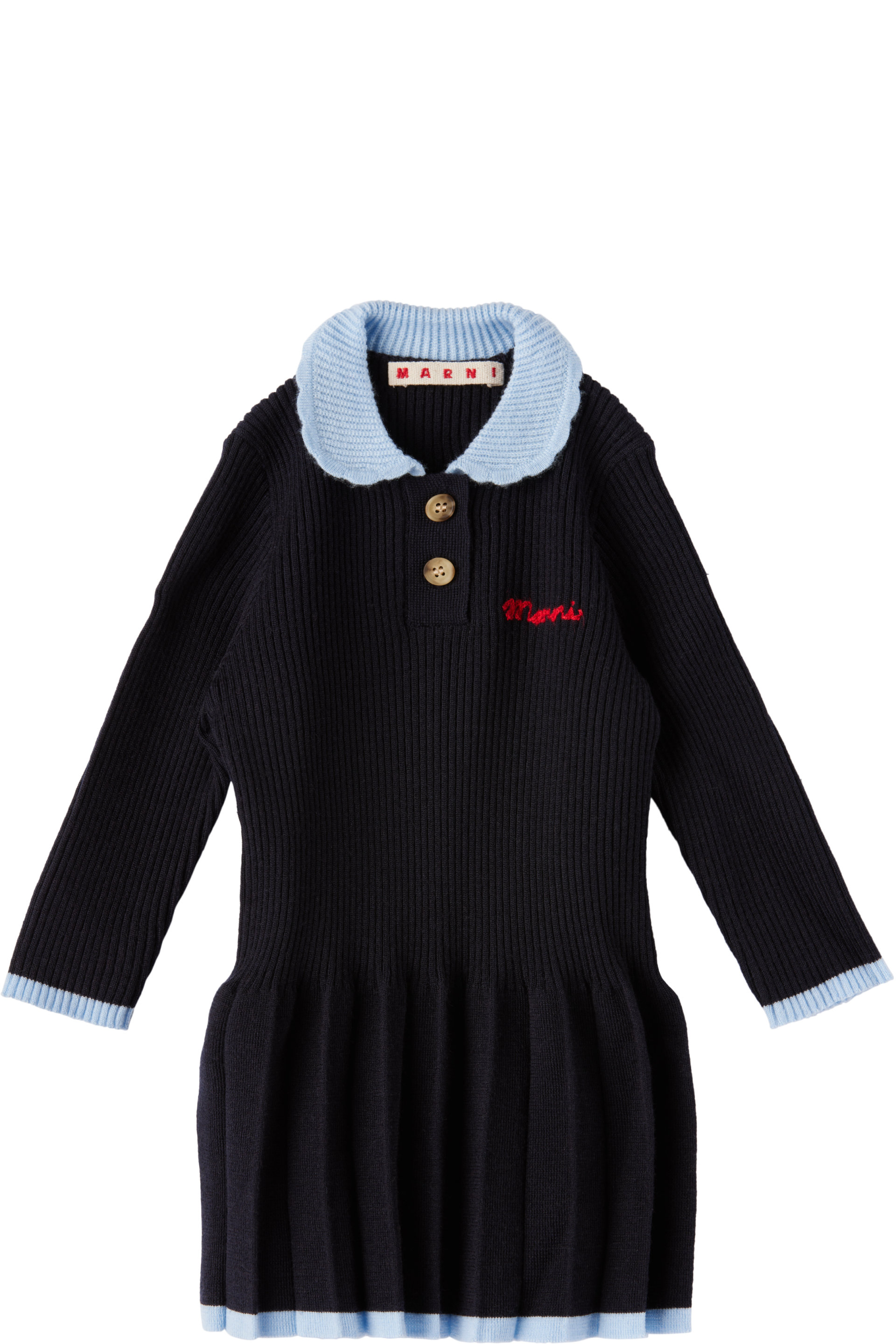 Marni - Baby Navy Wool Dress