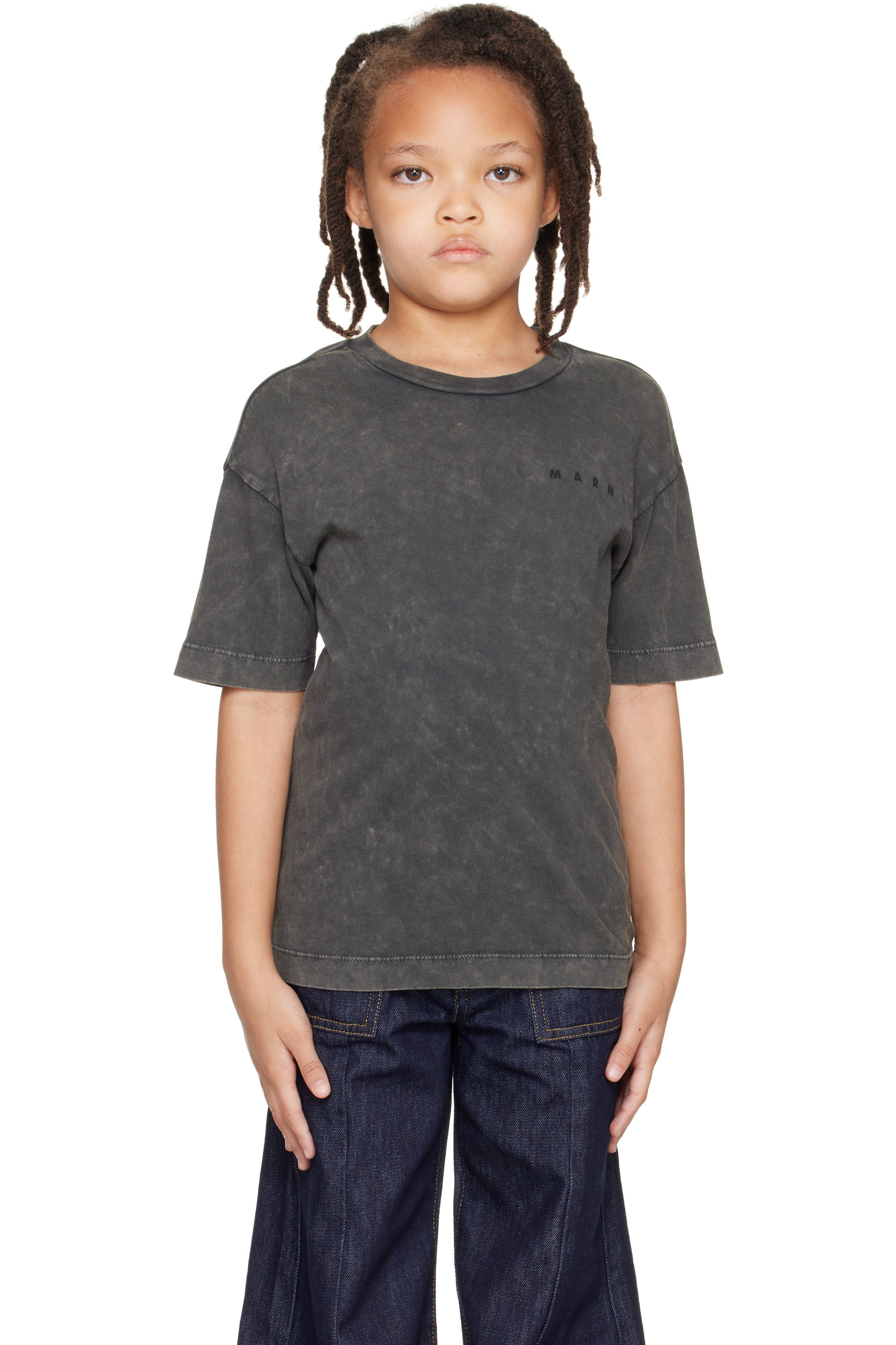 Marni - Kids Gray Logo T-shirt