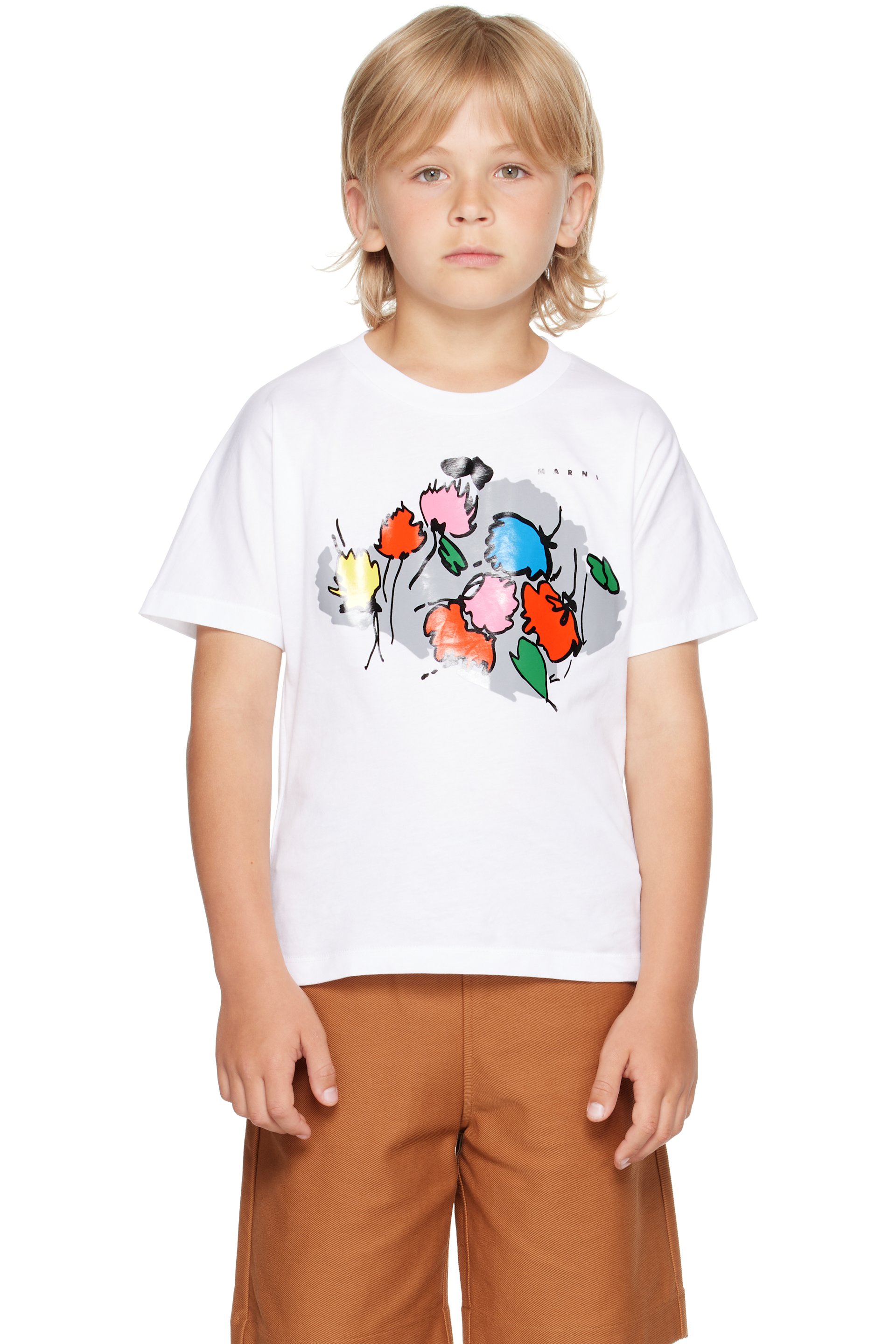 Marni - Kids White Floral T-shirt