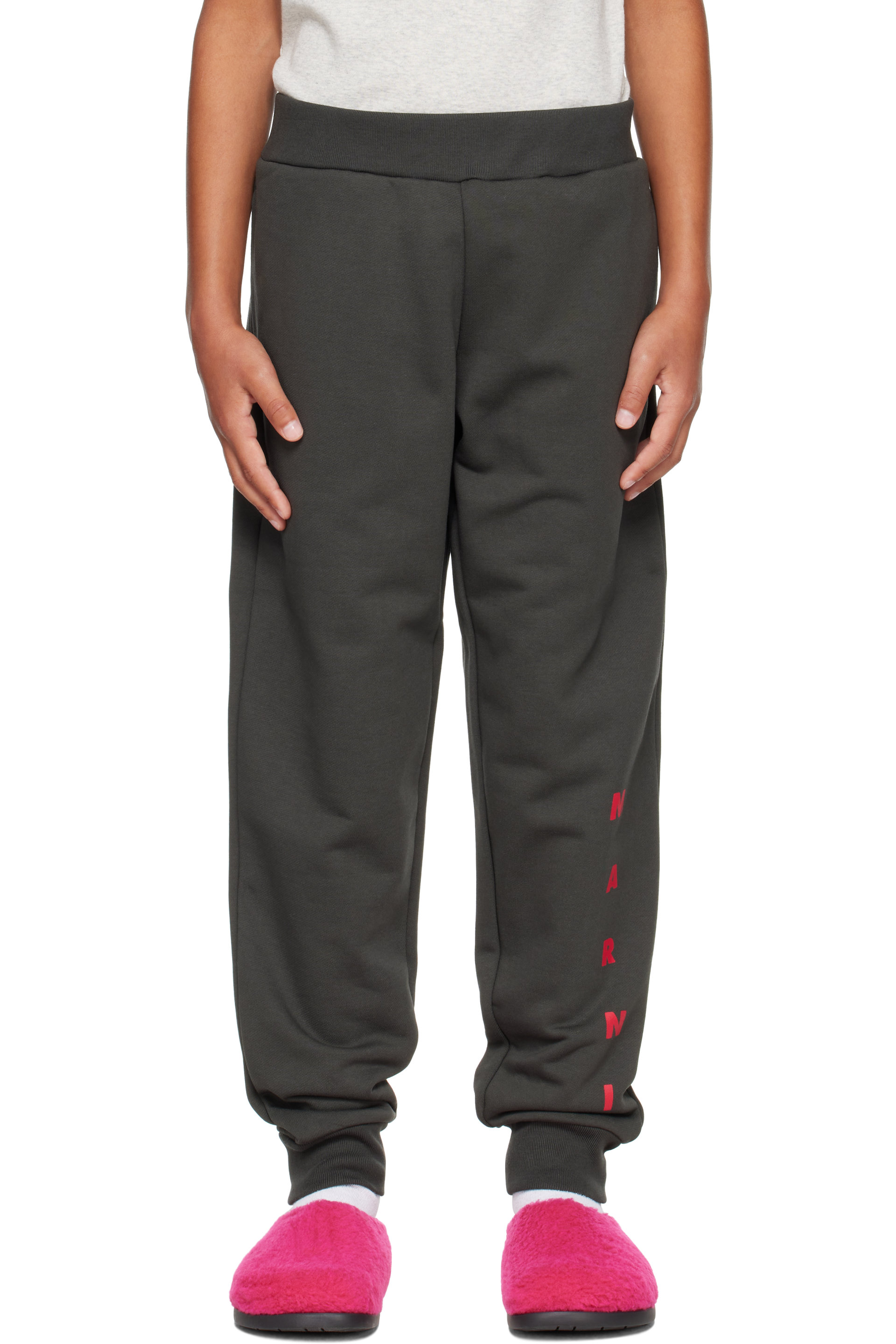 Marni - Kids Gray Logo Sweatpants