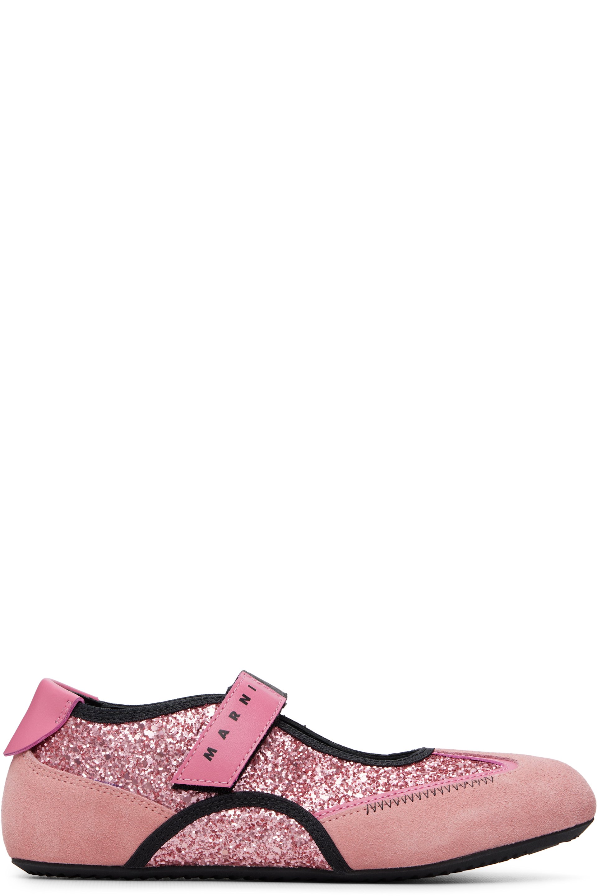 Marni - Little Kids Pink Mary Jane Sneakers