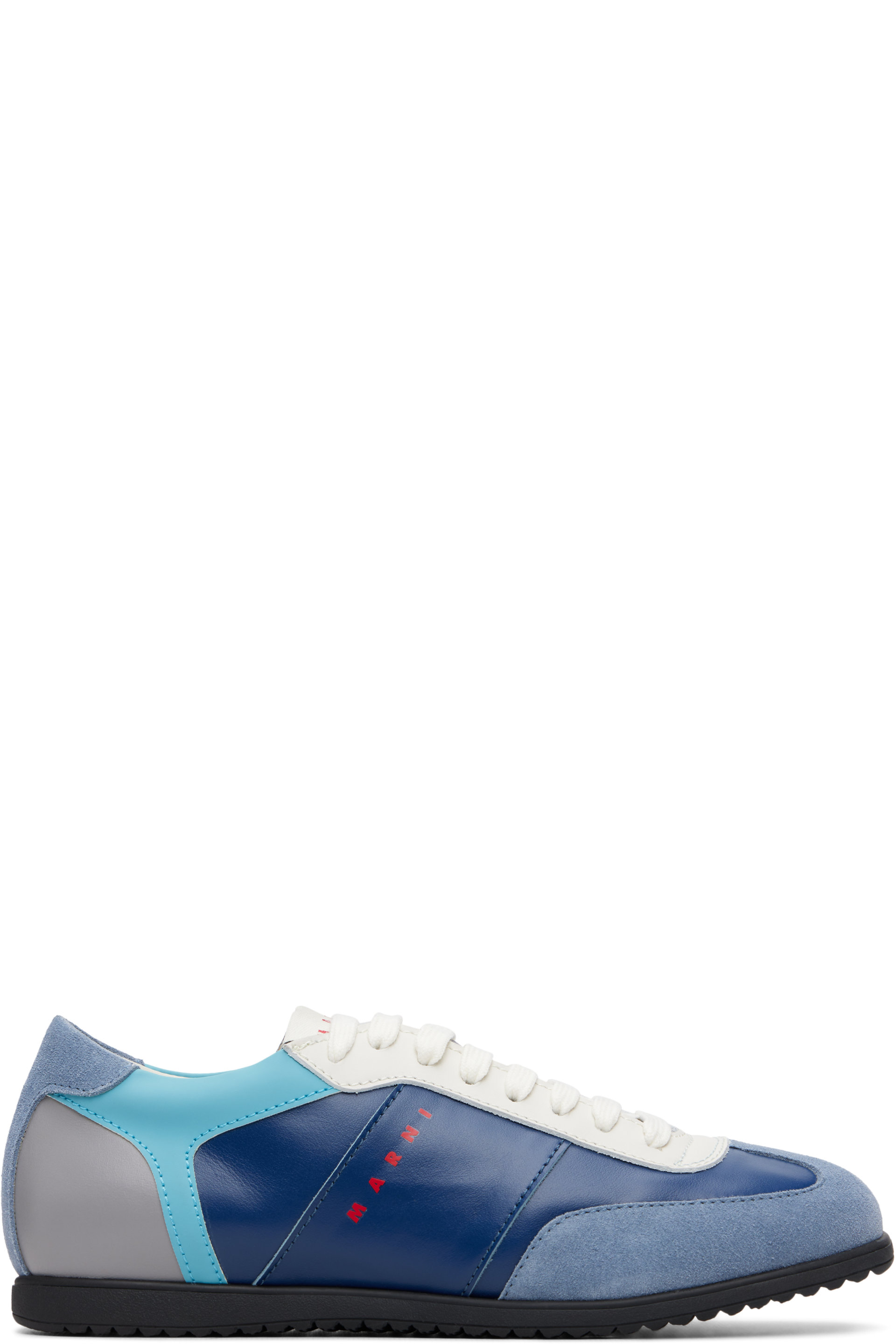 Marni - Big Kids Blue Leather Sneakers