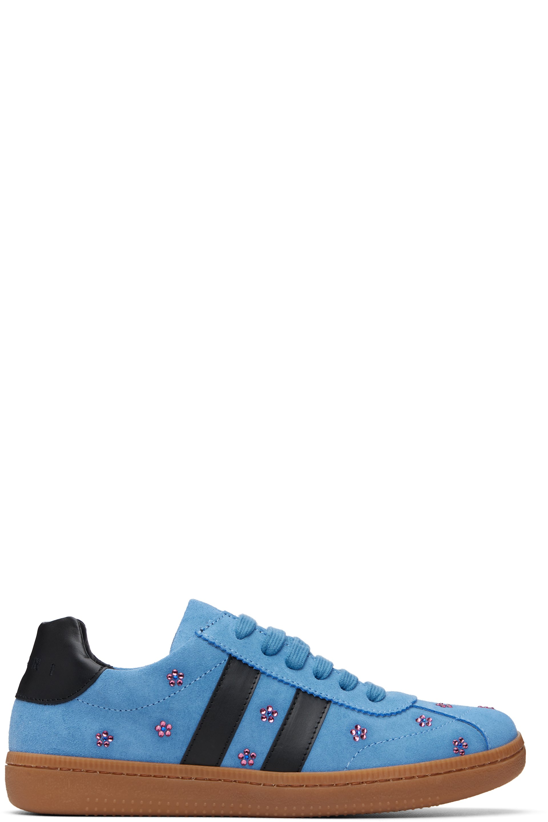 Marni - Big Kids Blue Suede Sneakers