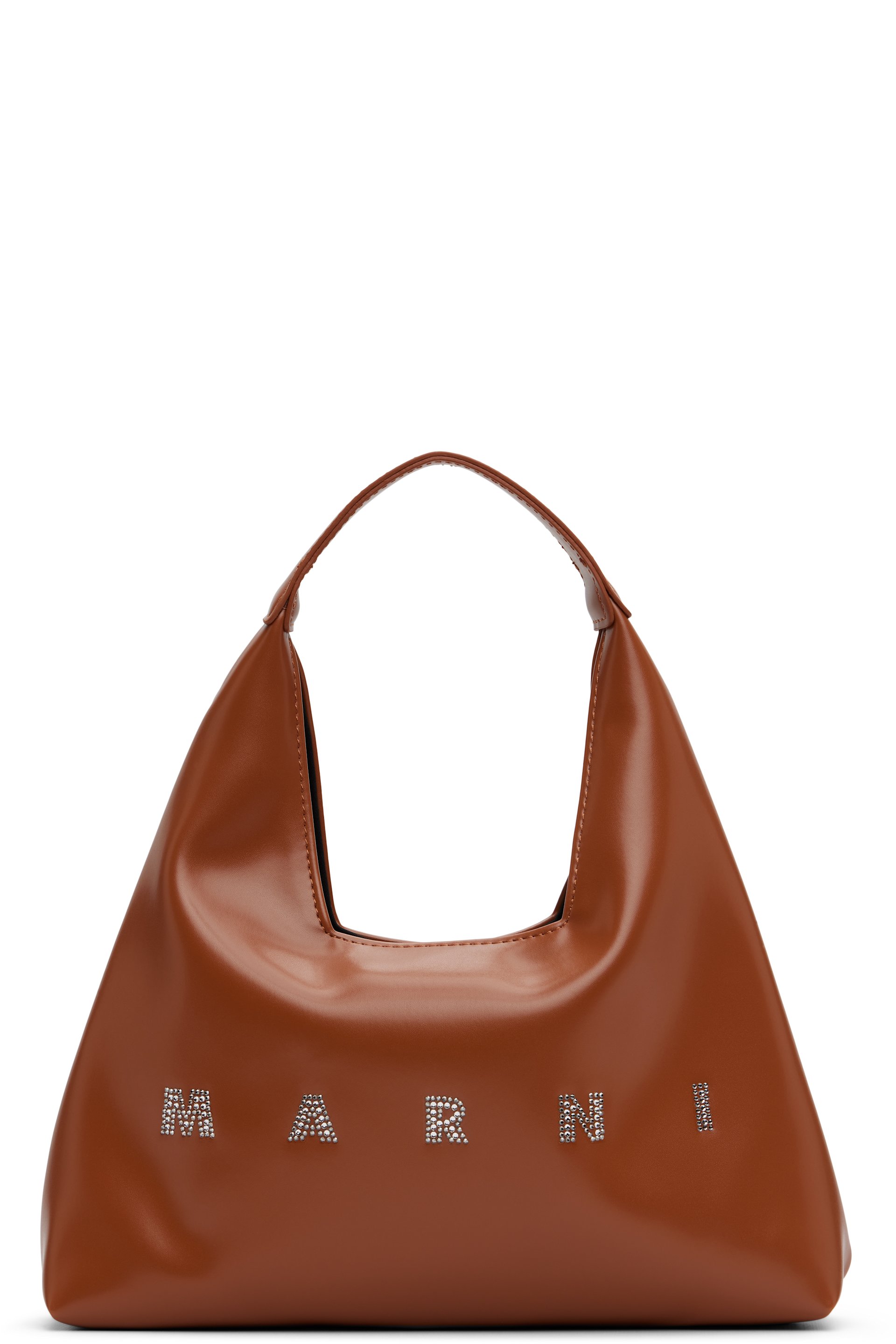 Marni - Kids Brown Crystal Logo Bag
