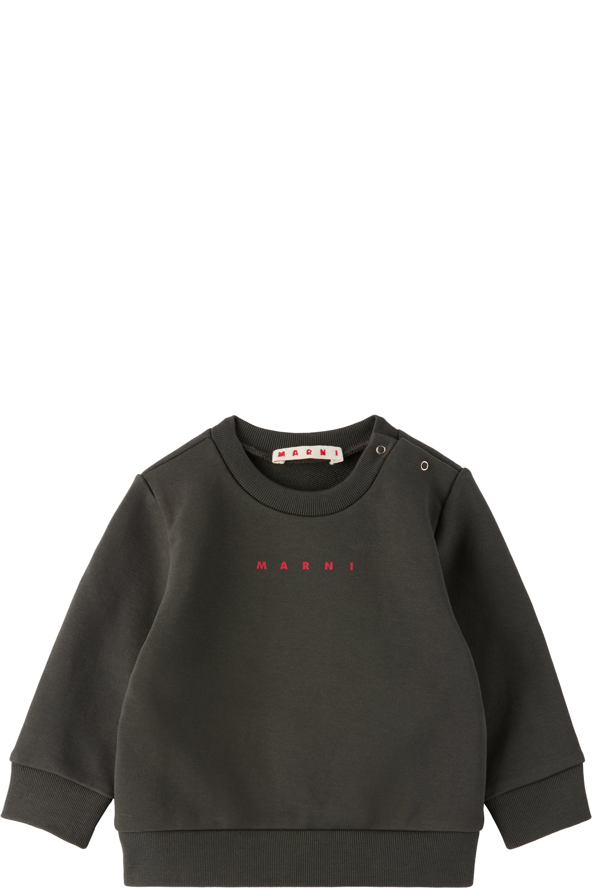 Marni - Baby Black Printed-Logo Sweatshirt