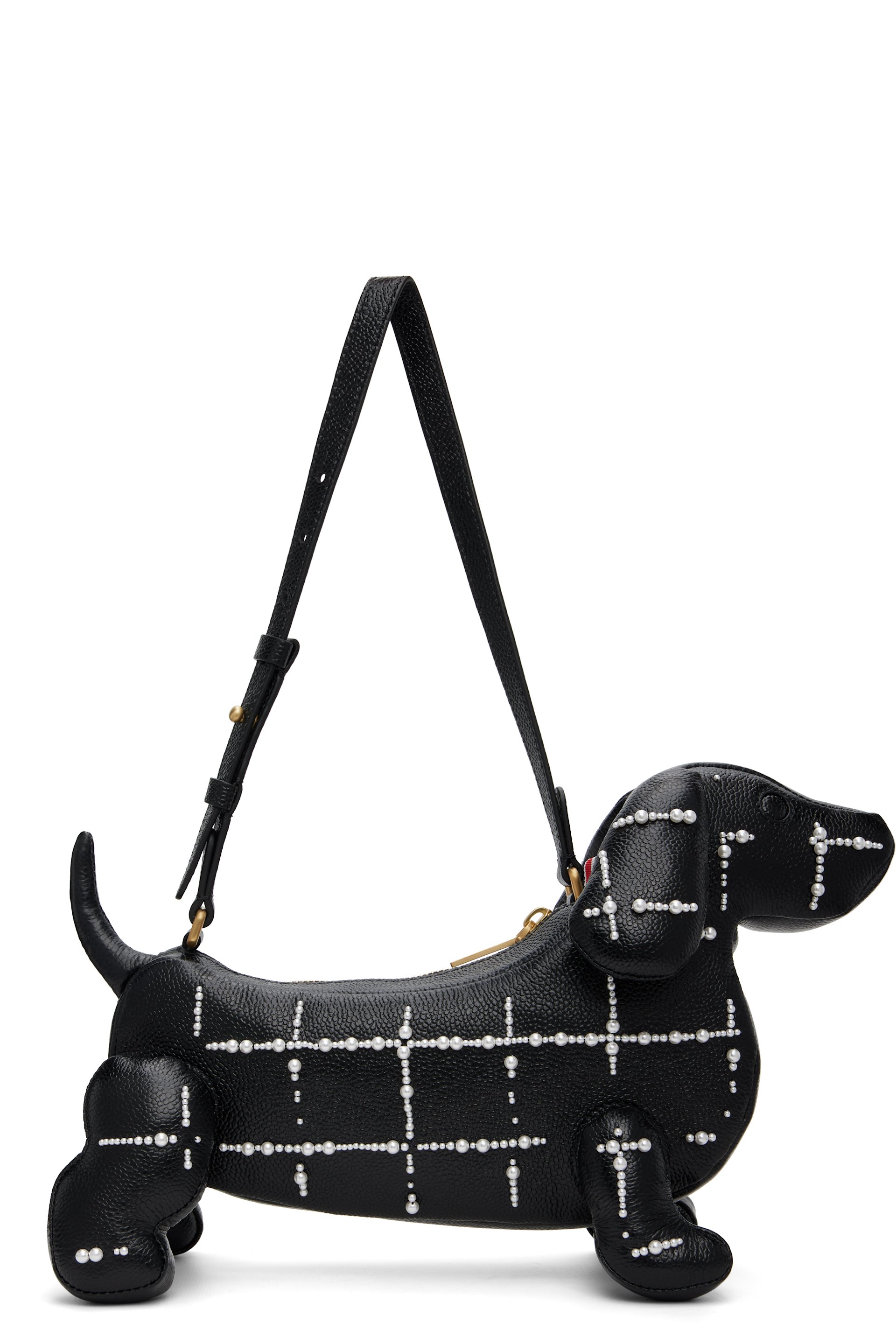 Thom Browne - Black Windowpane Pearl Baby Hector Bag