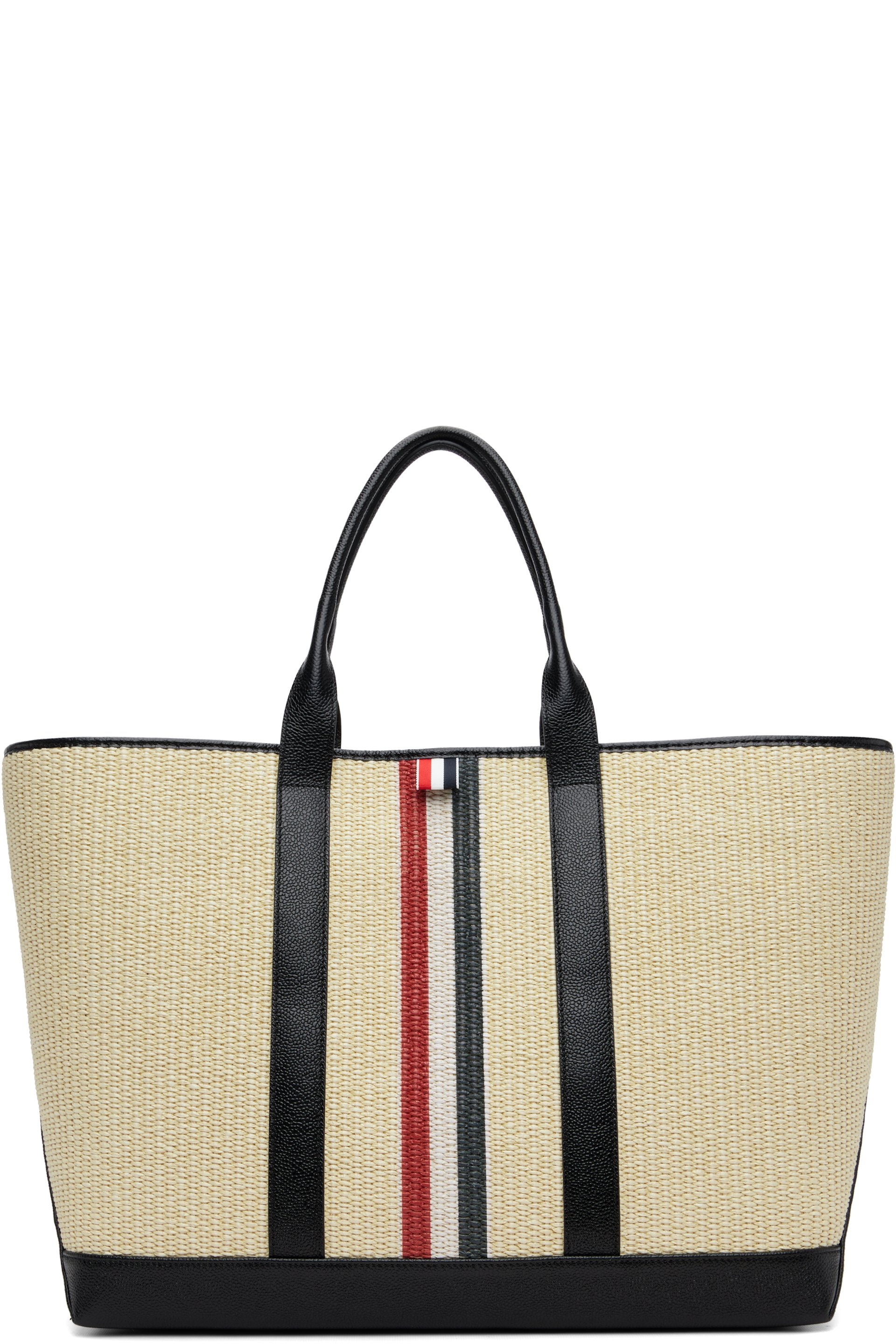 Thom Browne - 米色中号 Tool RWB Stripe 托特包