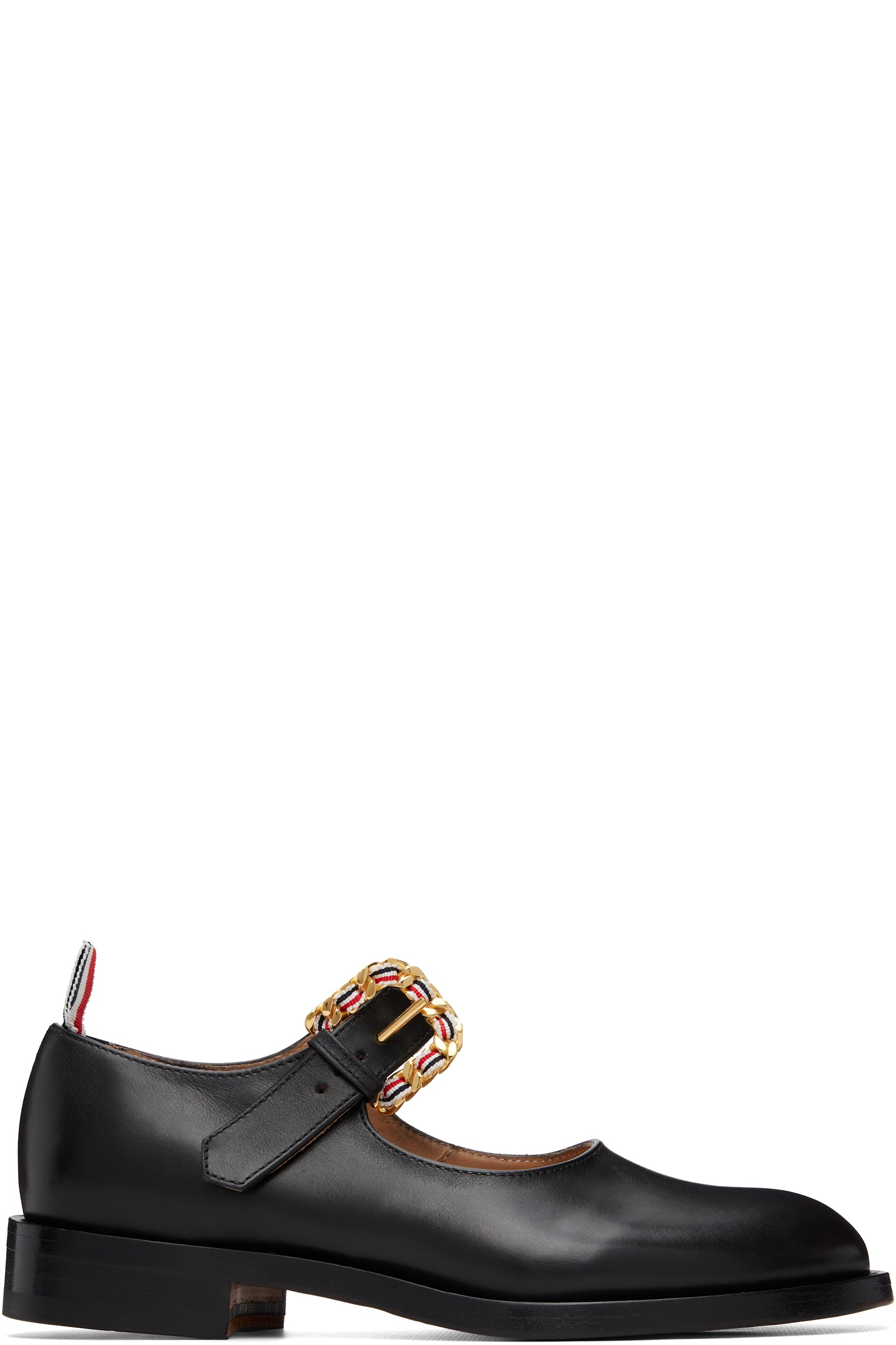 Thom Browne - Black Single Strap Thom John Ballet Loafers