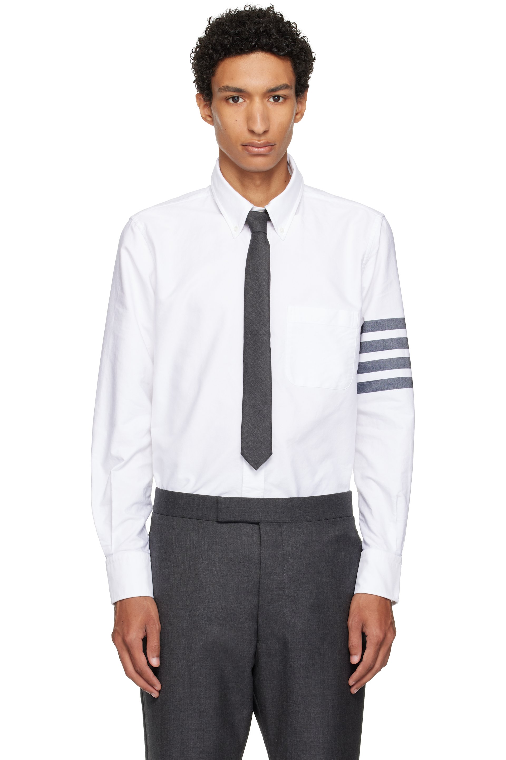 Thom Browne - White Oxford 4-Bar Shirt
