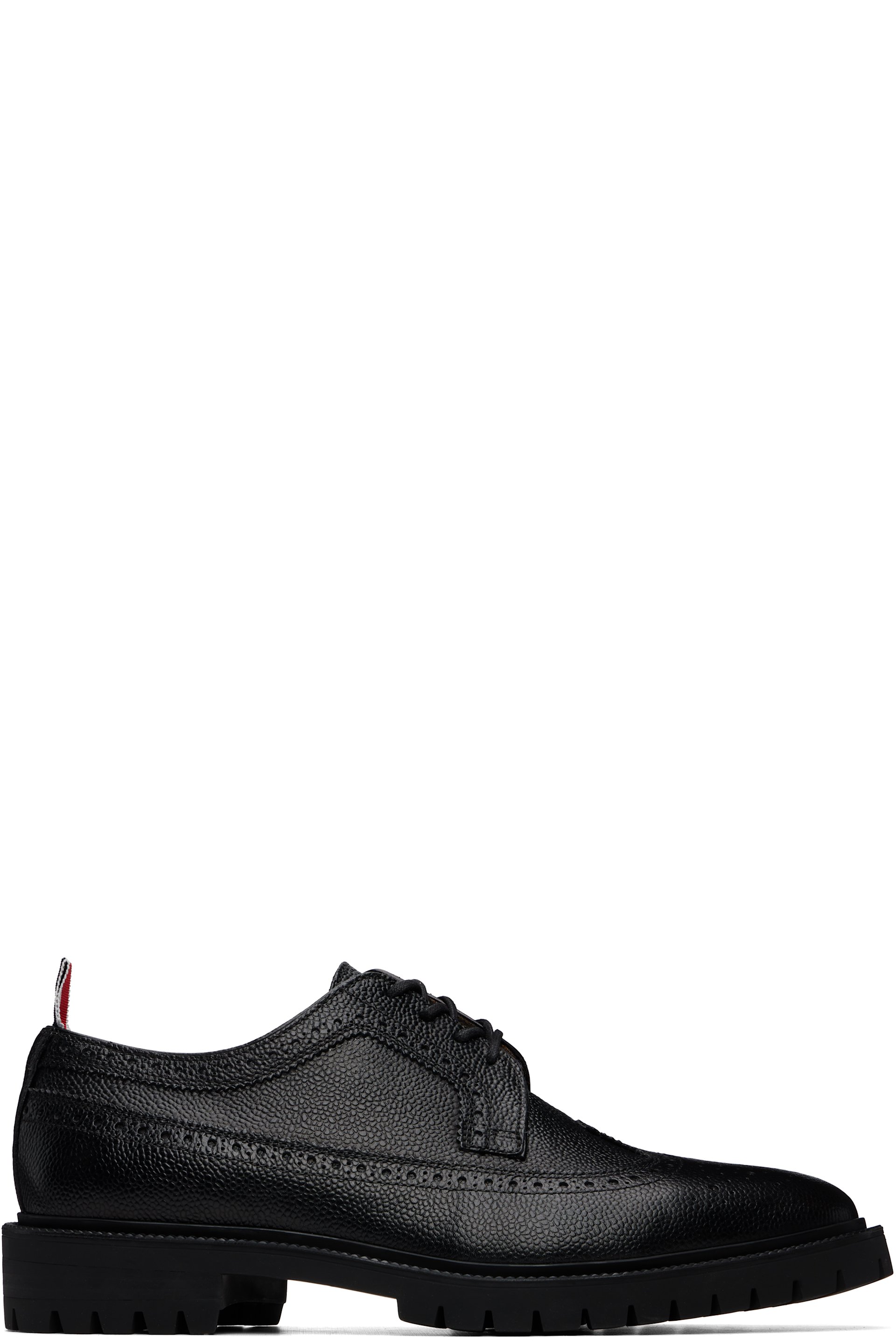 Thom Browne - Black Pebble Grain Leather Longwing Brogues