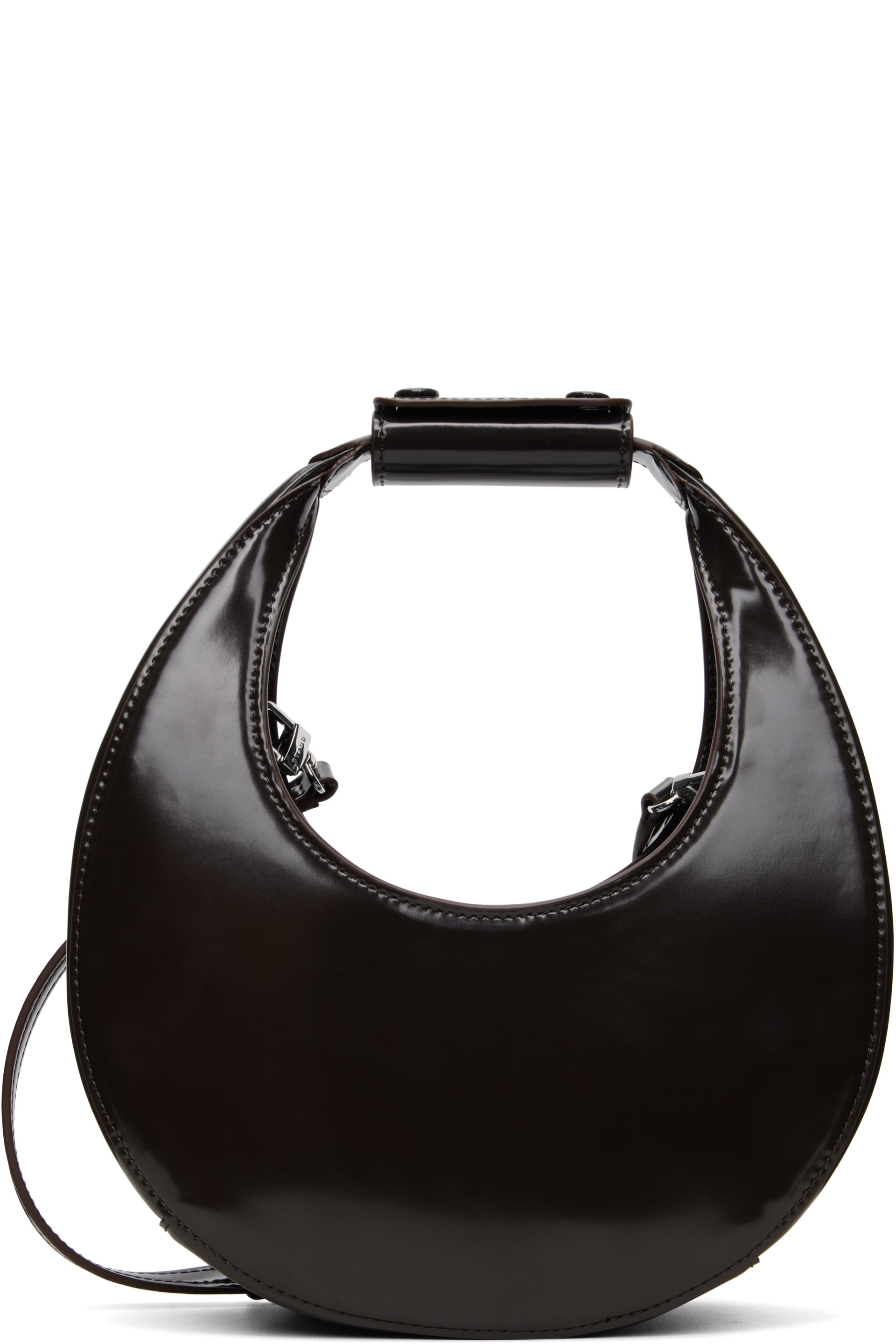 Staud - Mini sac en forme de lune brun