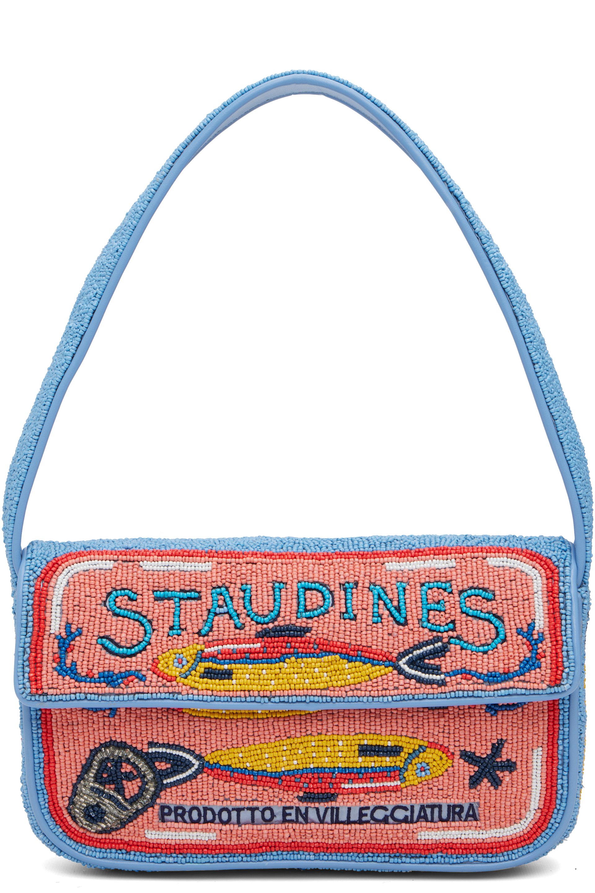Staud - Blue & Pink Tommy Beaded Bag