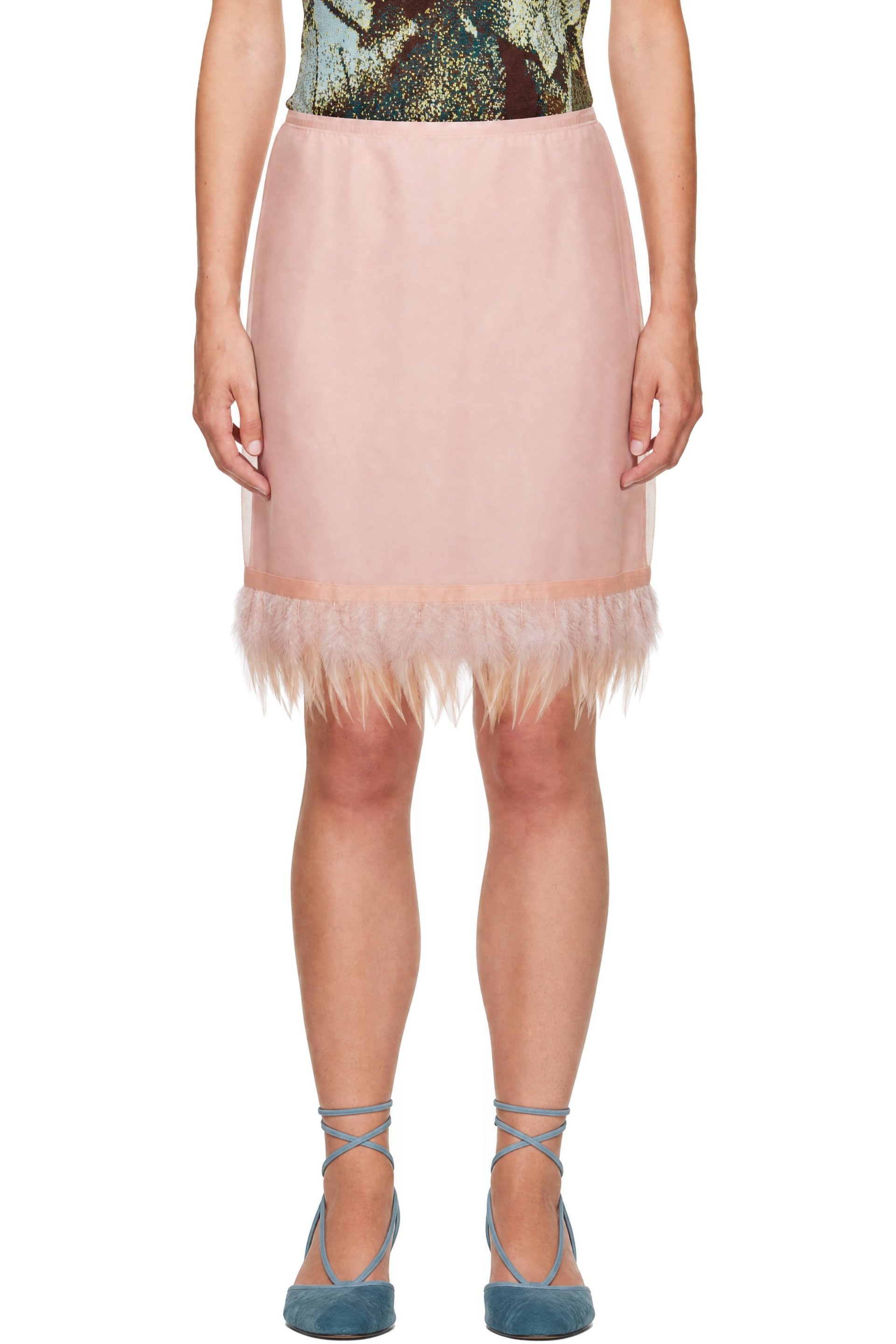 Staud - Pink Lark Midi Skirt