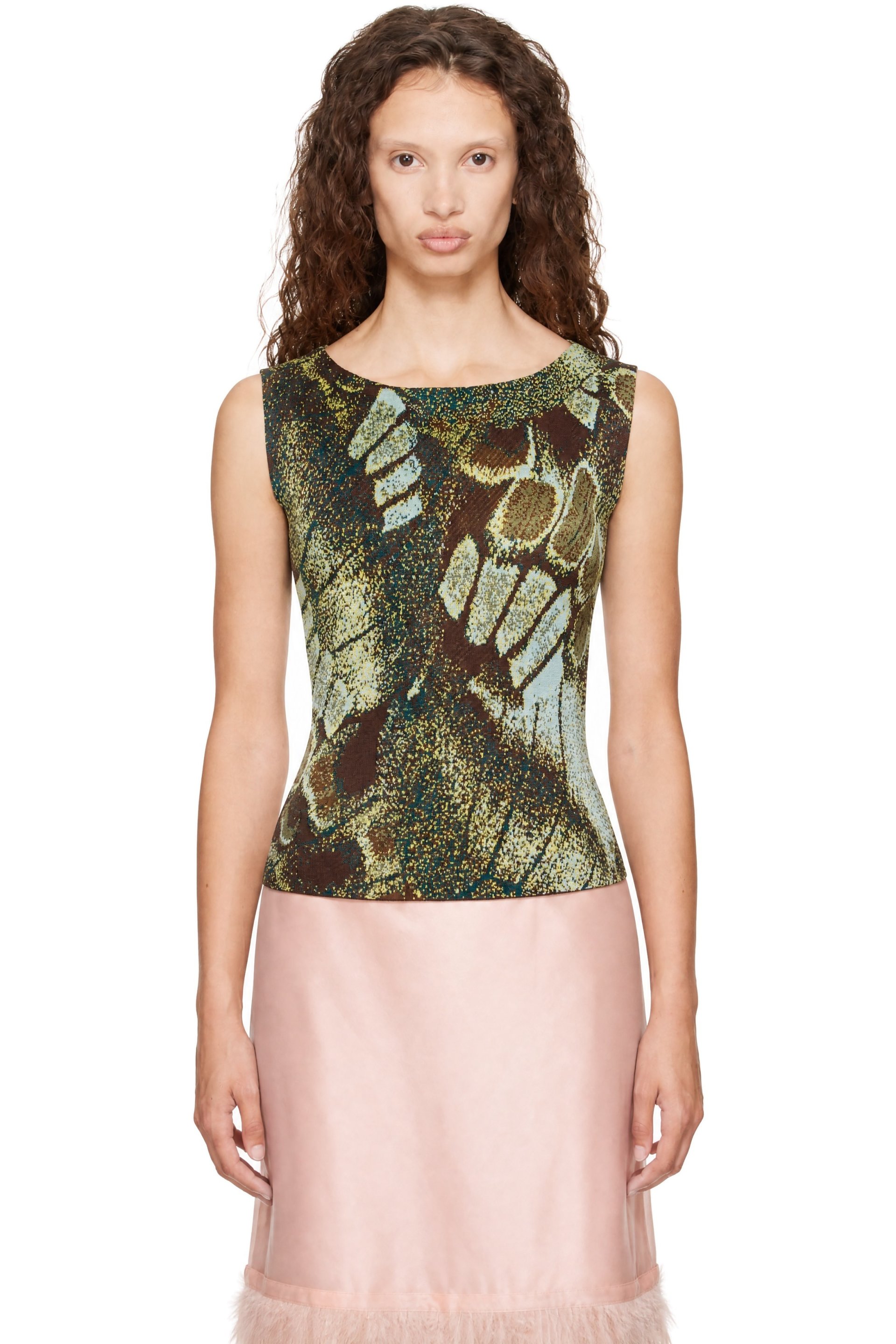 Staud - Brown & Green Veronica Top
