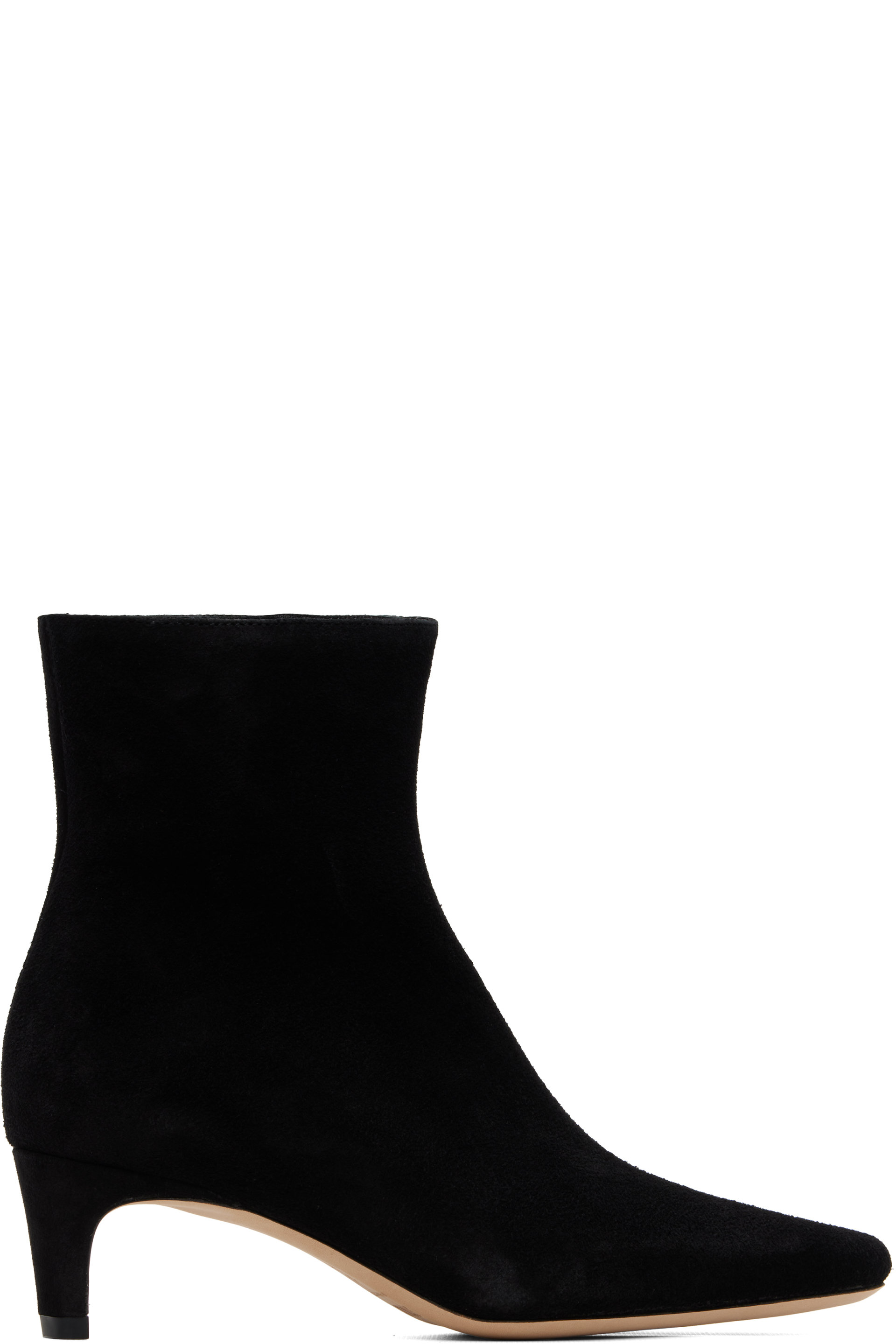 STAUD - 黑色 Suede Wally 踝靴