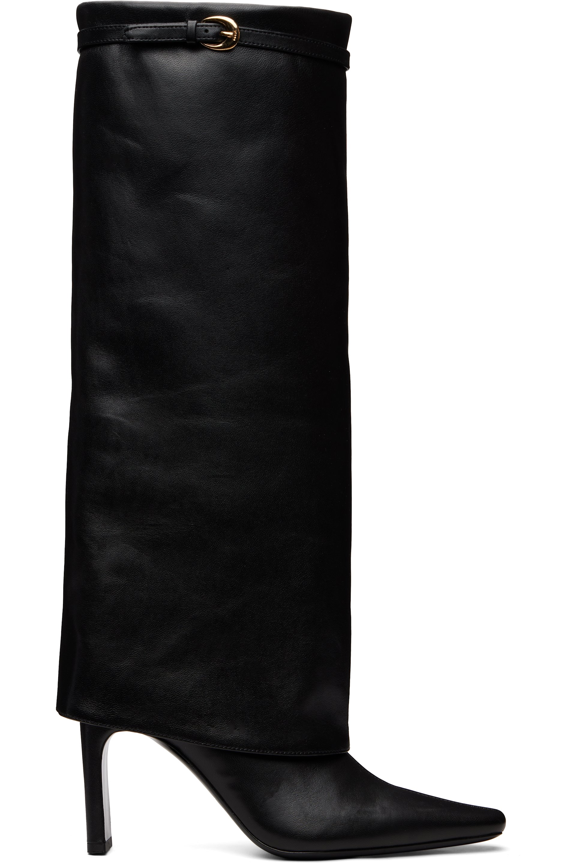Staud - Black Wally Foldover High Heel Boots