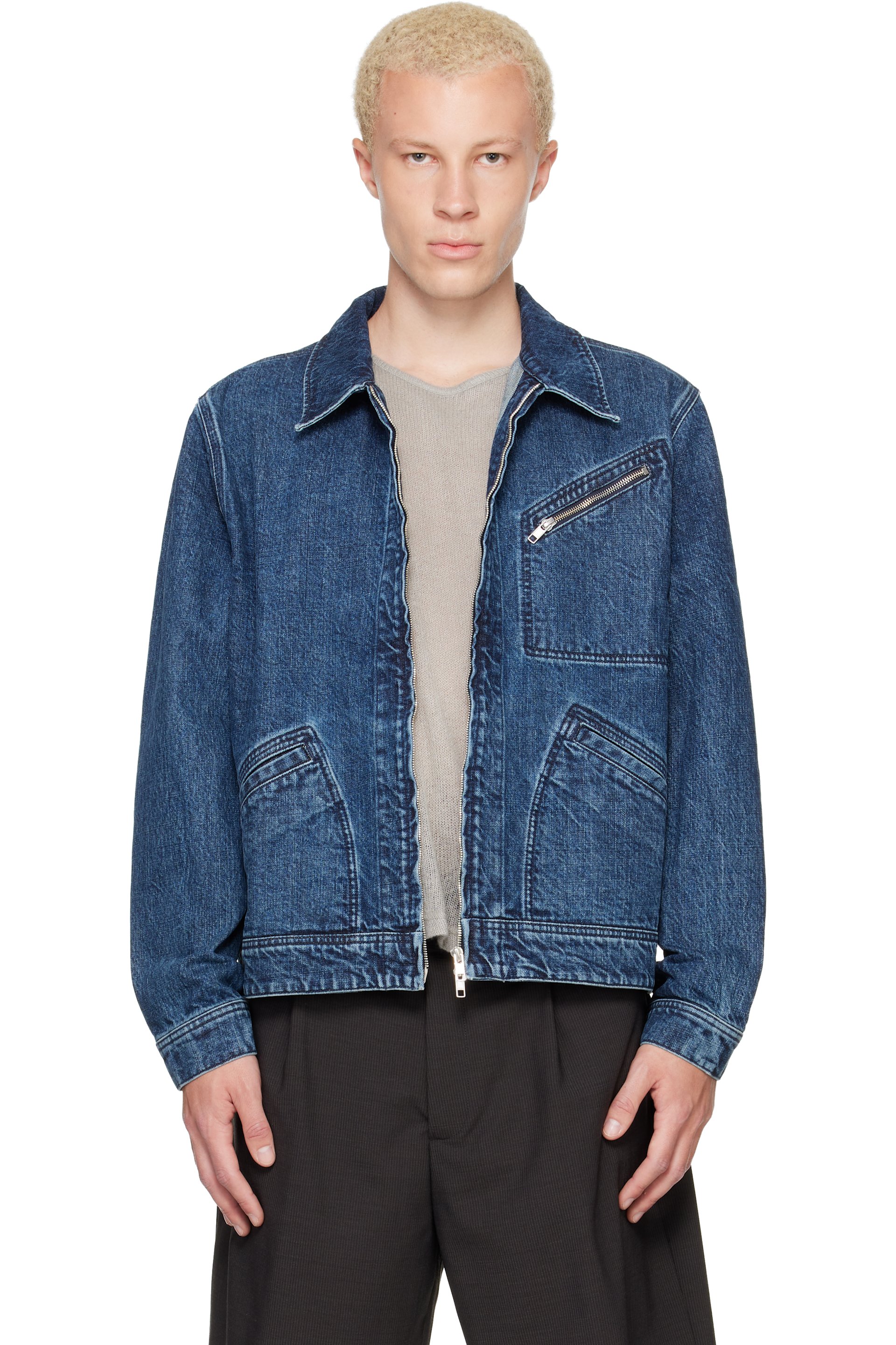 Kenzo - Navy Kenzo Paris 'KENZO Signature' Utility Denim Jacket