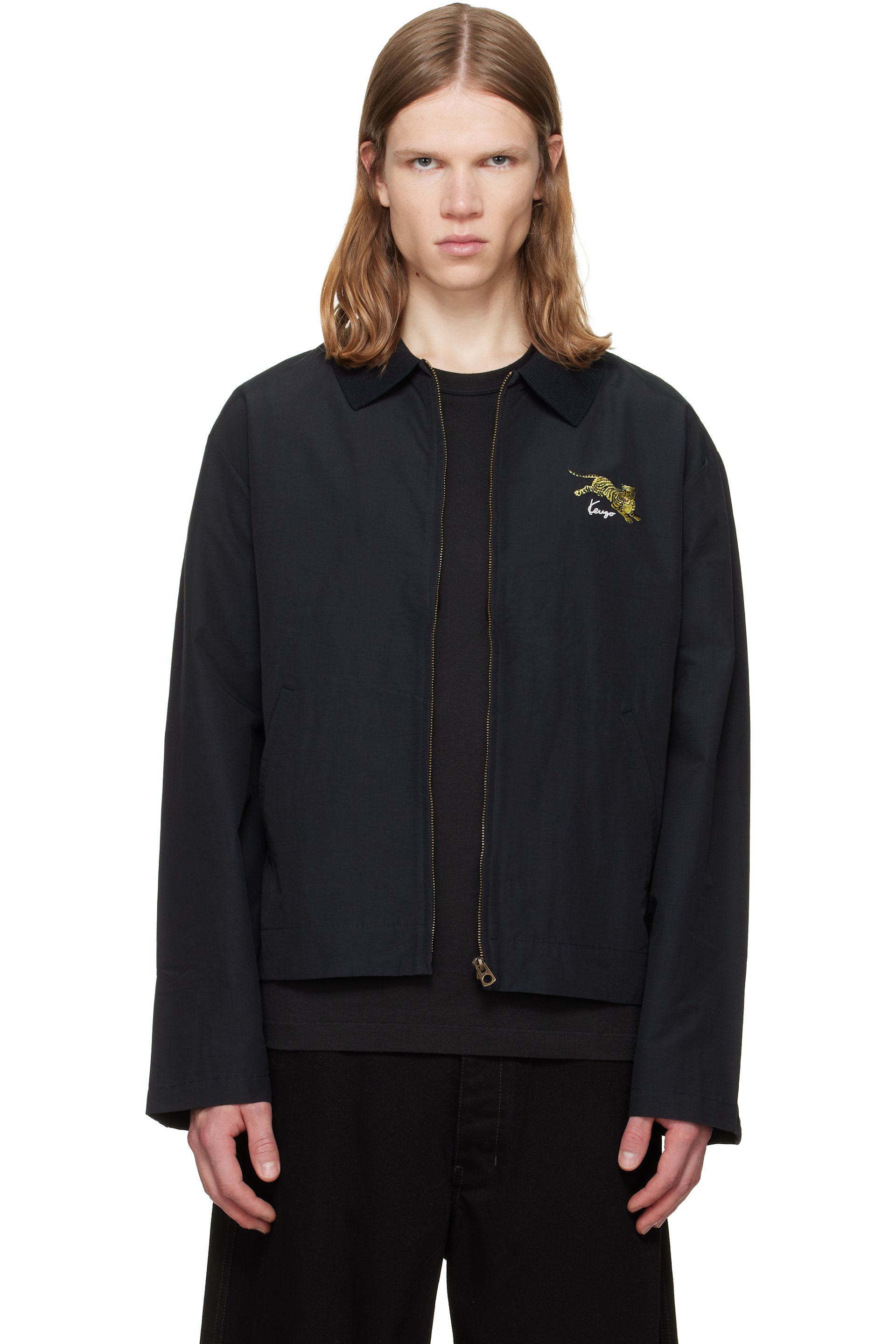 Kenzo - Black Kenzo Paris 'KENZO Jumping Tiger' Coach Jacket