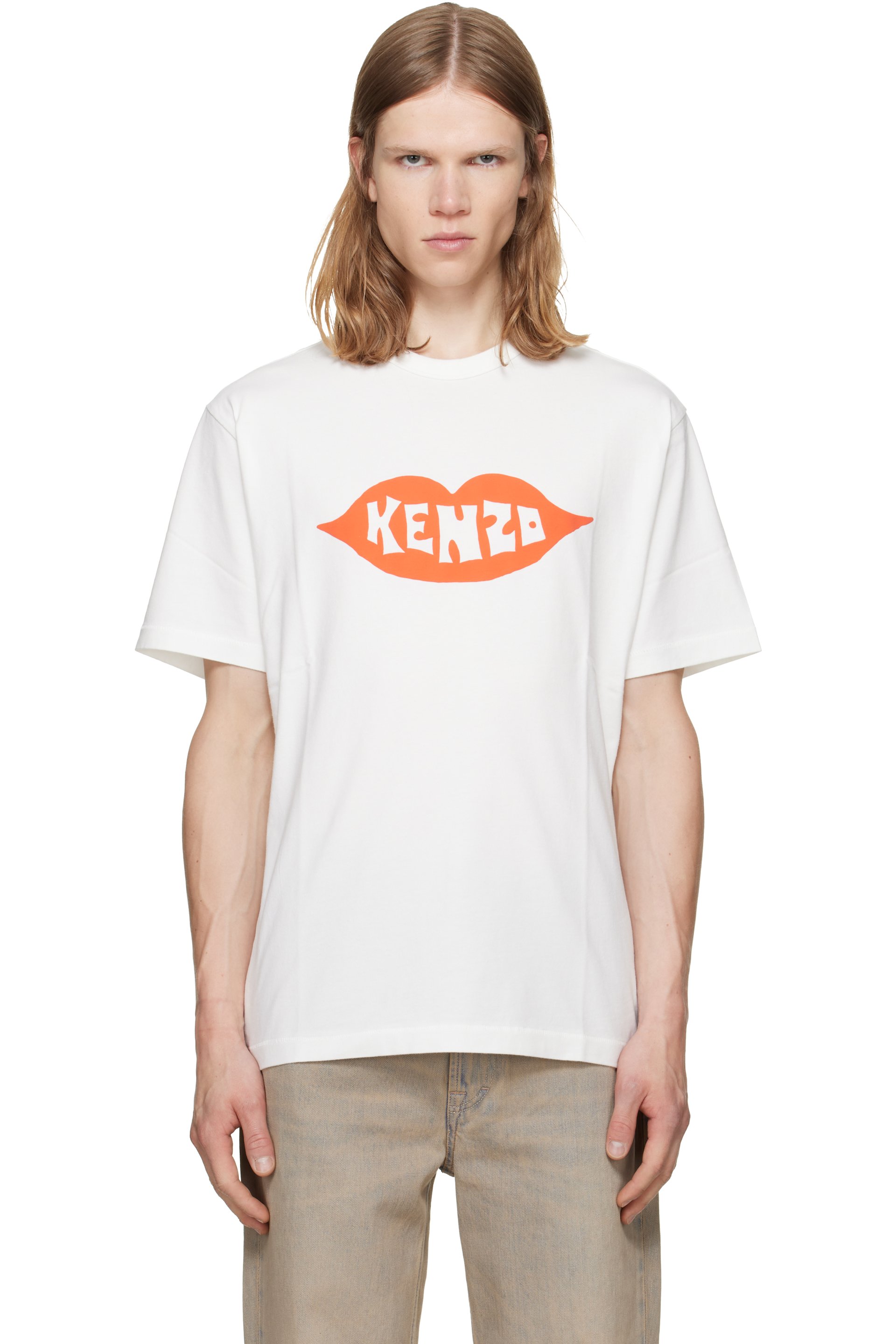Kenzo - White Kenzo Paris 'KENZO Loves' Cotton T-shirt