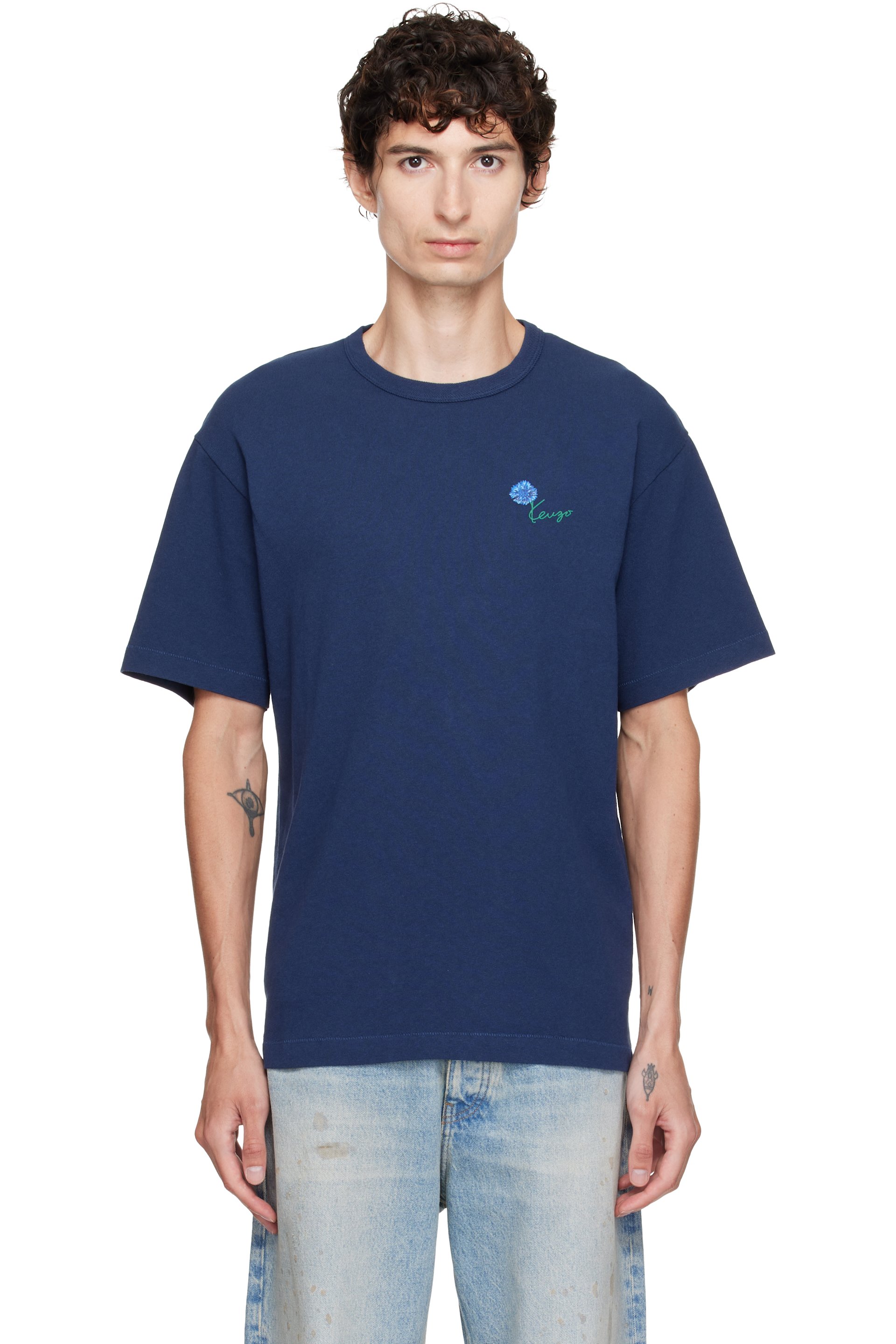 Kenzo - Navy Kenzo Paris 'KENZO Tulip' T-shirt