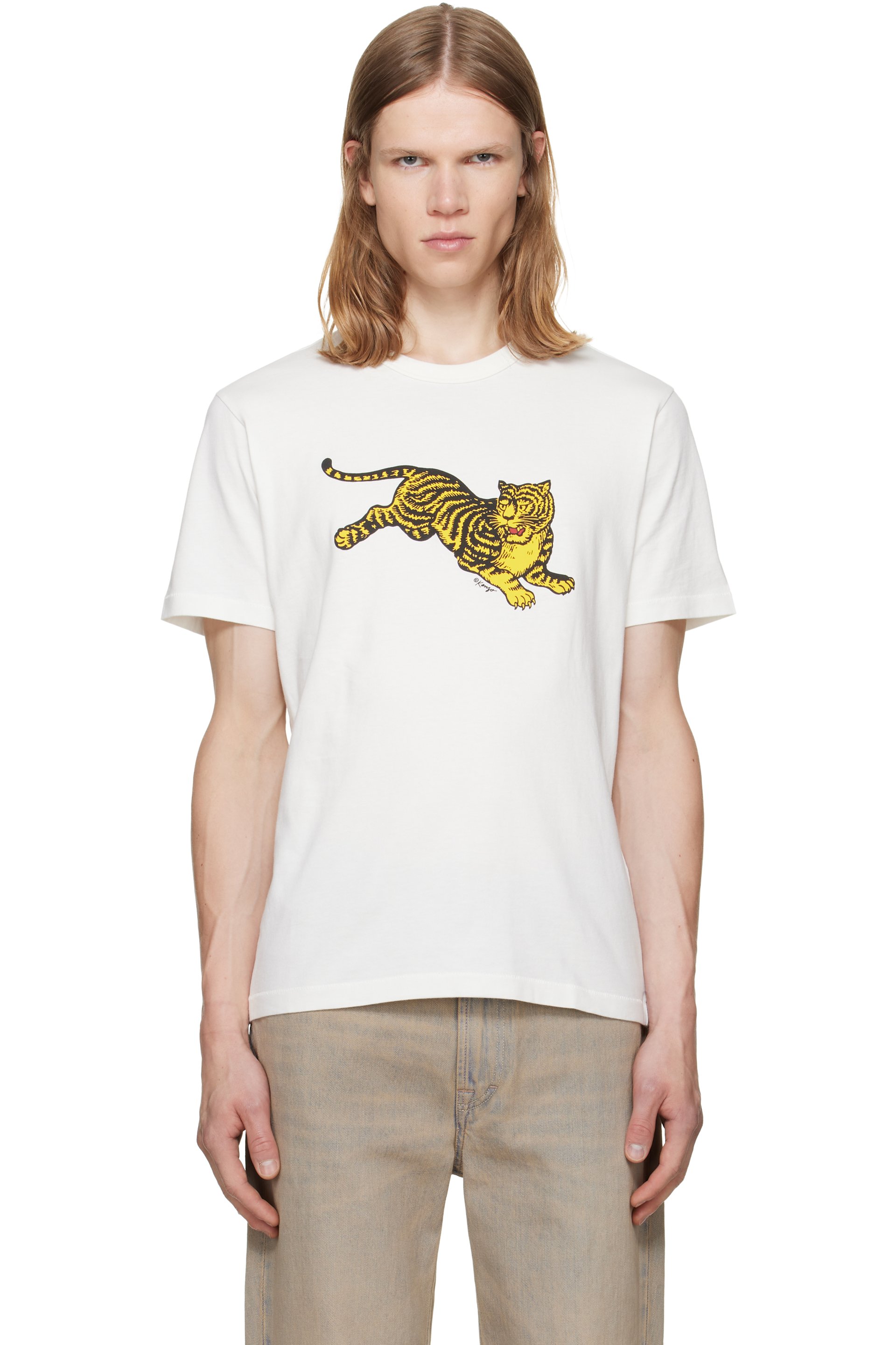 Kenzo - White Kenzo Paris 'KENZO Jumping Tiger' Slim T-shirt