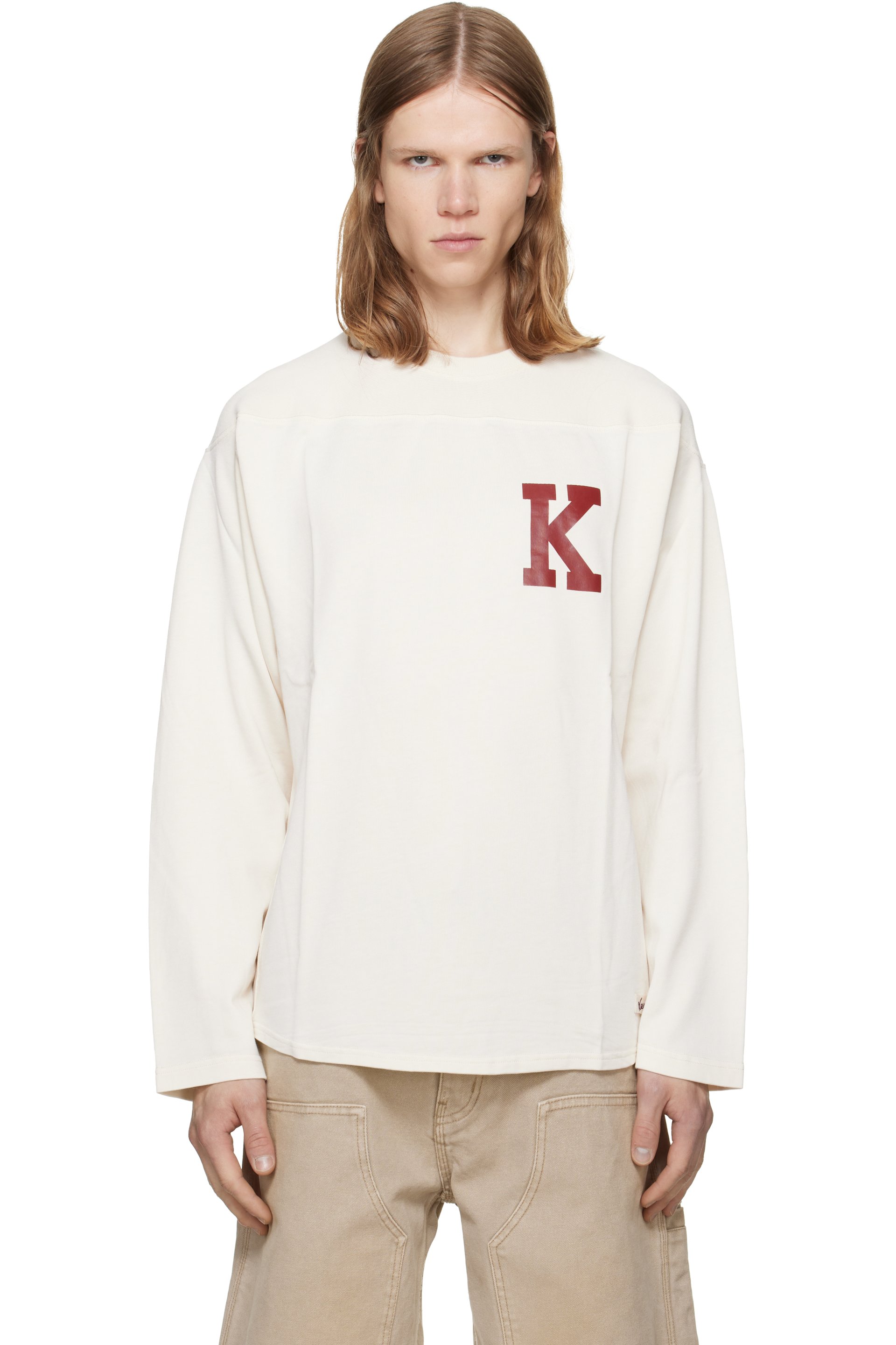 Kenzo - Off-White Kenzo Paris 'KENZO Varsity' Long Sleeve T-shirt