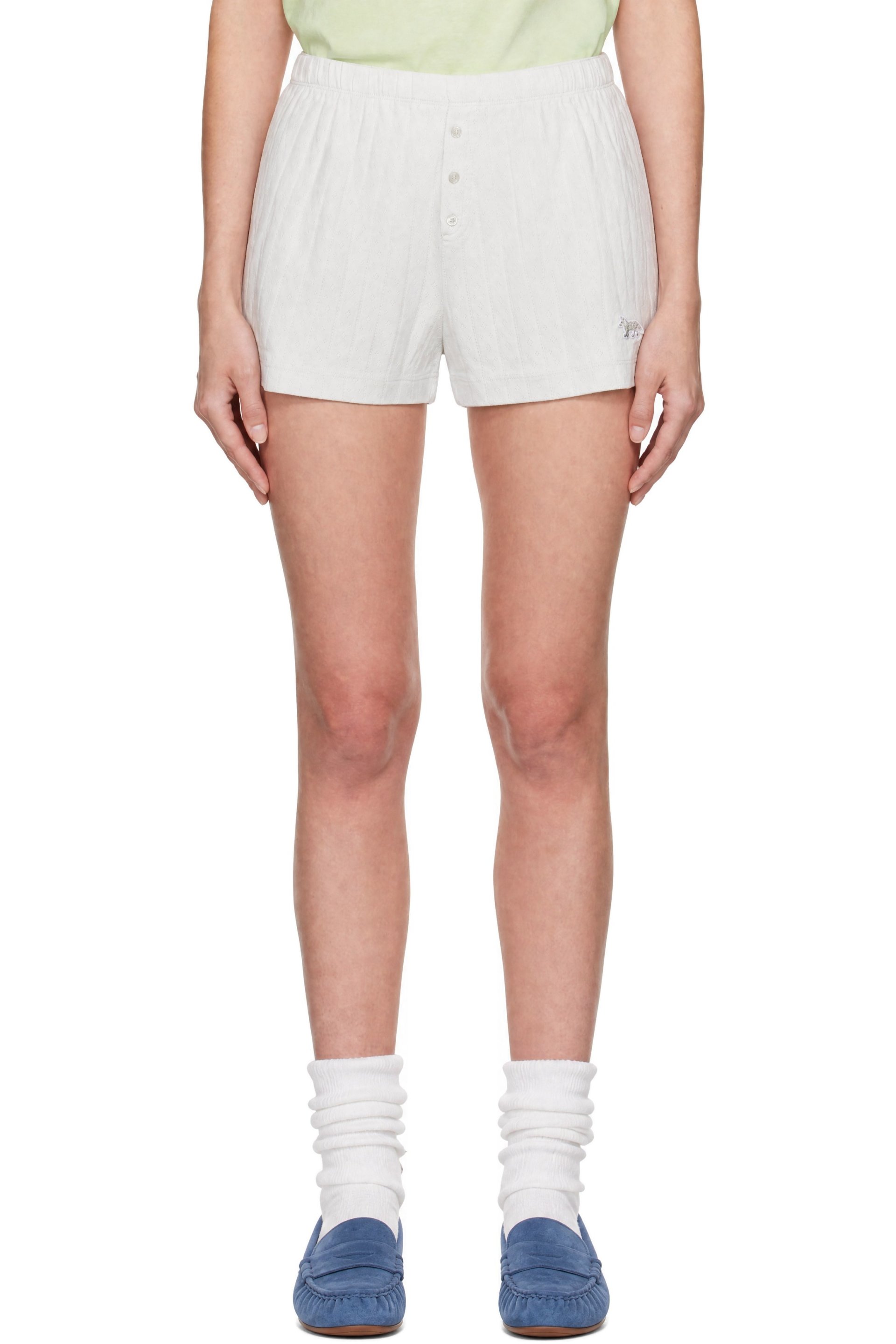 Maison Kitsuné - Gray Baby Fox Shorts