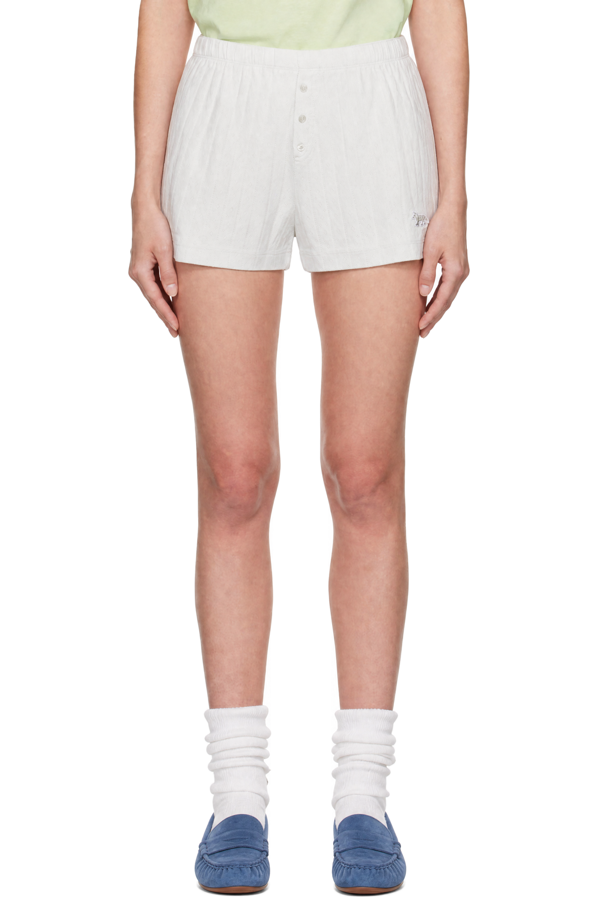 Maison Kitsuné - Gray Baby Fox Shorts